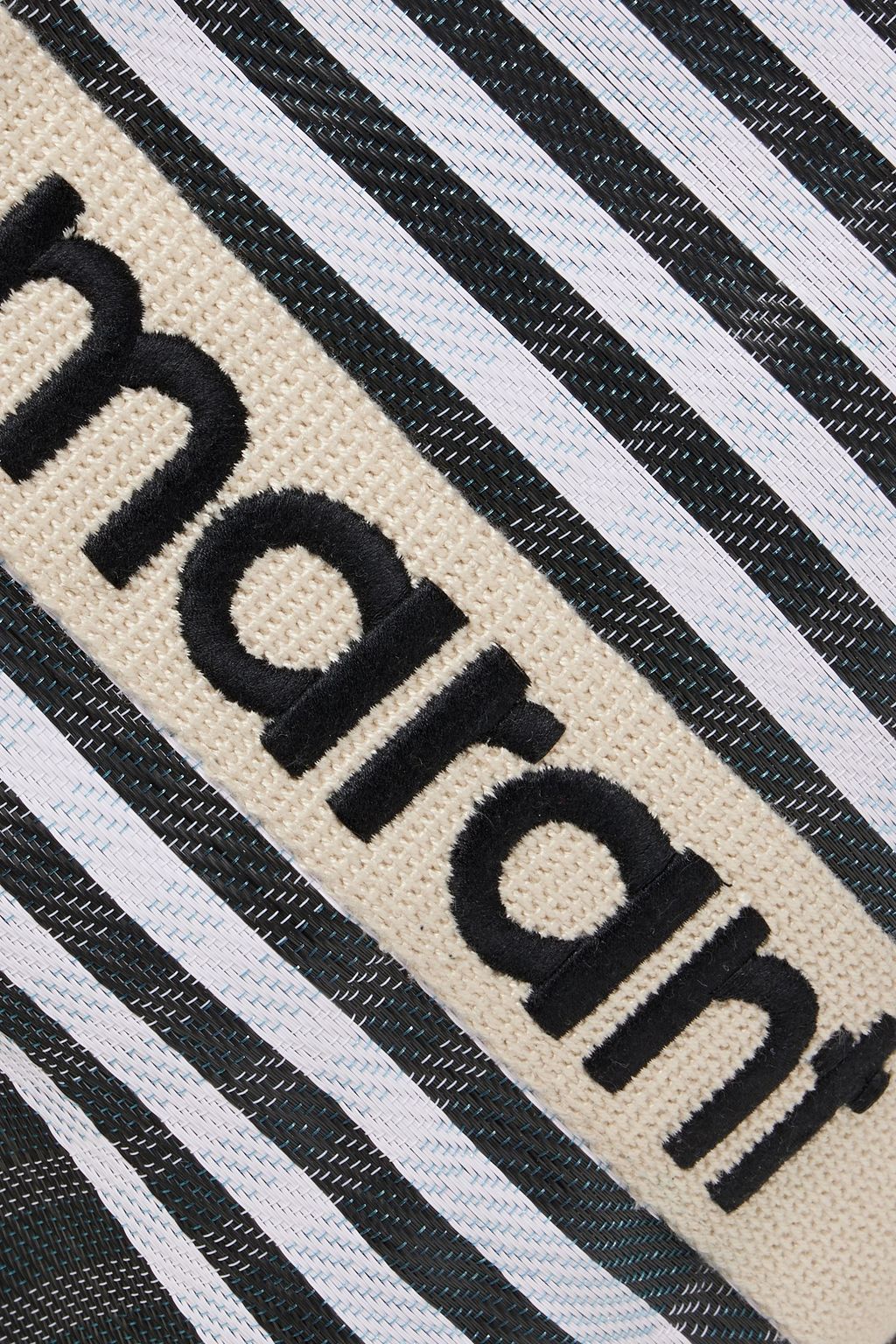 ISABEL MARANT Warden striped woven tote