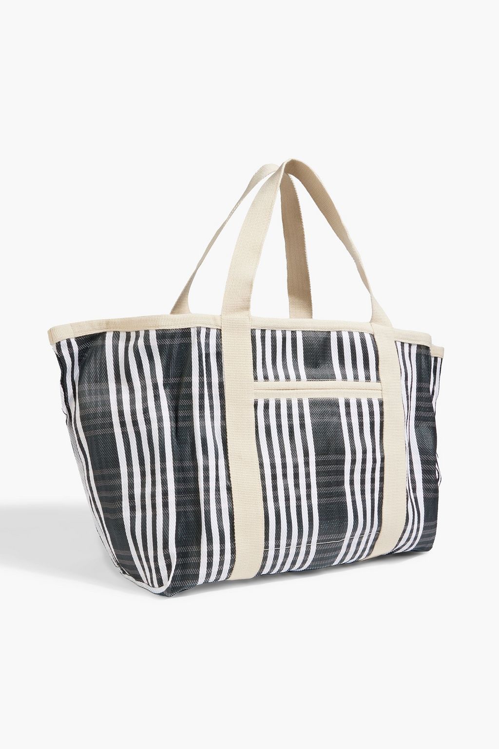 ISABEL MARANT Warden striped woven tote