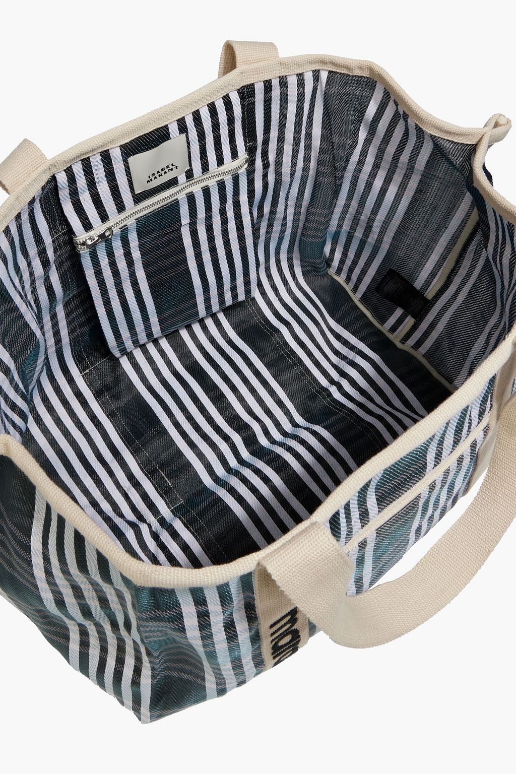 ISABEL MARANT Warden striped woven tote