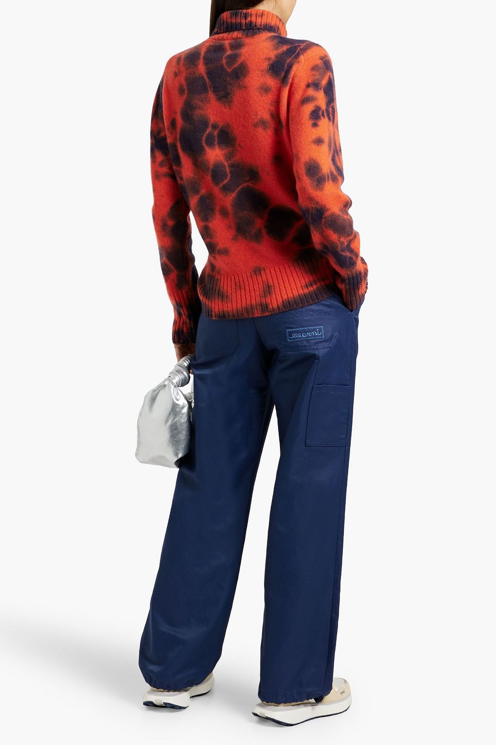 THE ELDER STATESMAN Tie-dyed cashmere turtleneck sweater