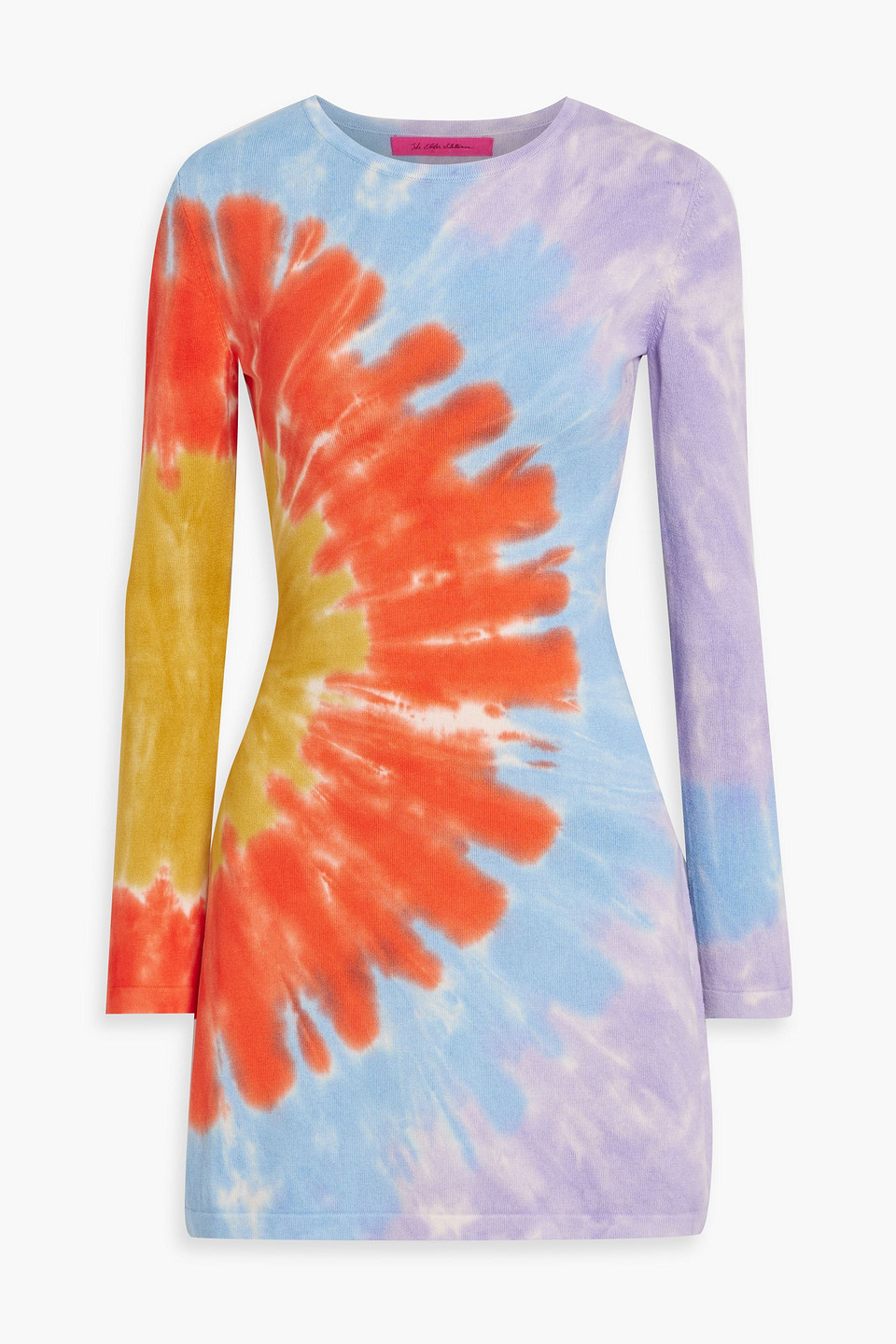 Nova Spin tie-dyed cotton and cashmere-blend mini dress