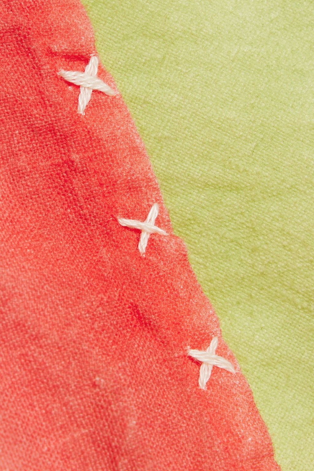 THE ELDER STATESMAN Sulfur tie-dyed linen shorts