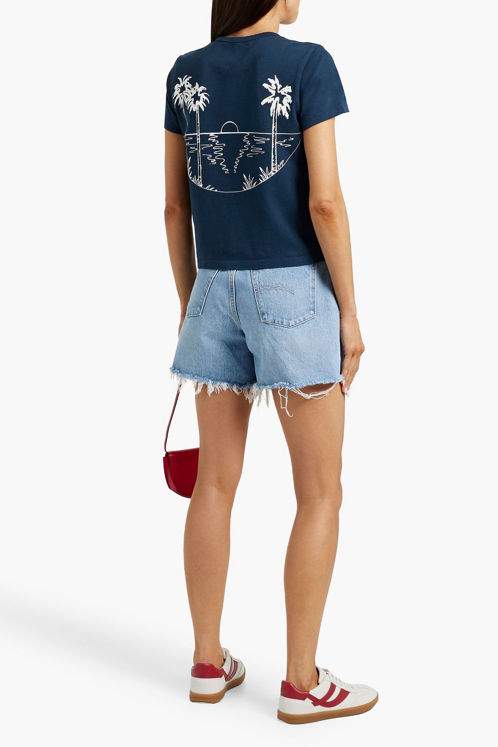 THE ELDER STATESMAN Surf-Yin printed cotton and cashmere-blend jersey T-shirt