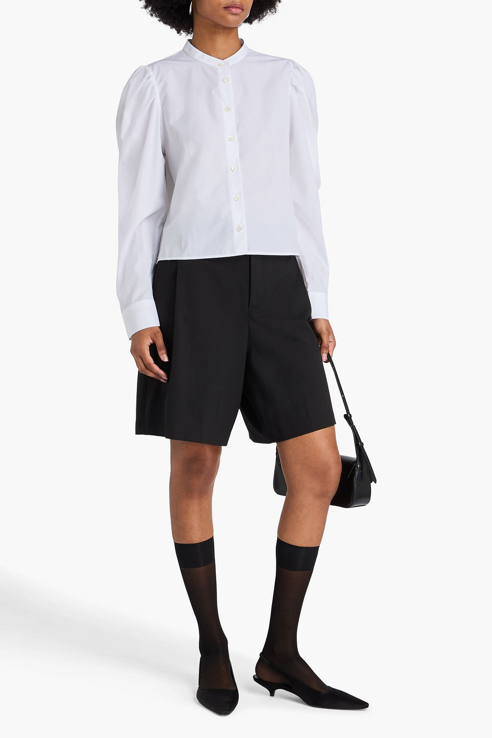 Frame The Tuesday Cotton Button-up Shirt In White