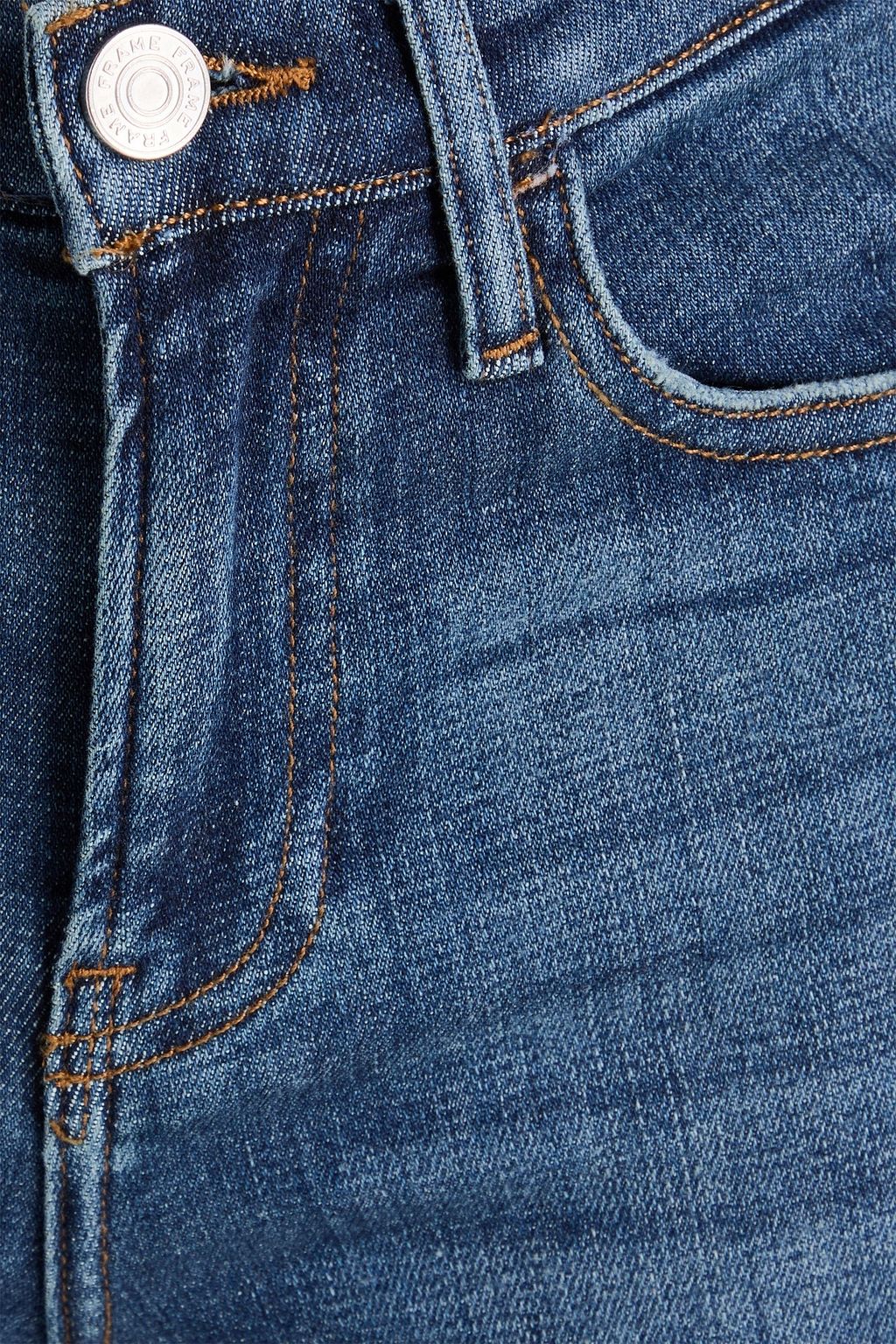 FRAME Hoch sitzende Jeans mit schmalem Bein