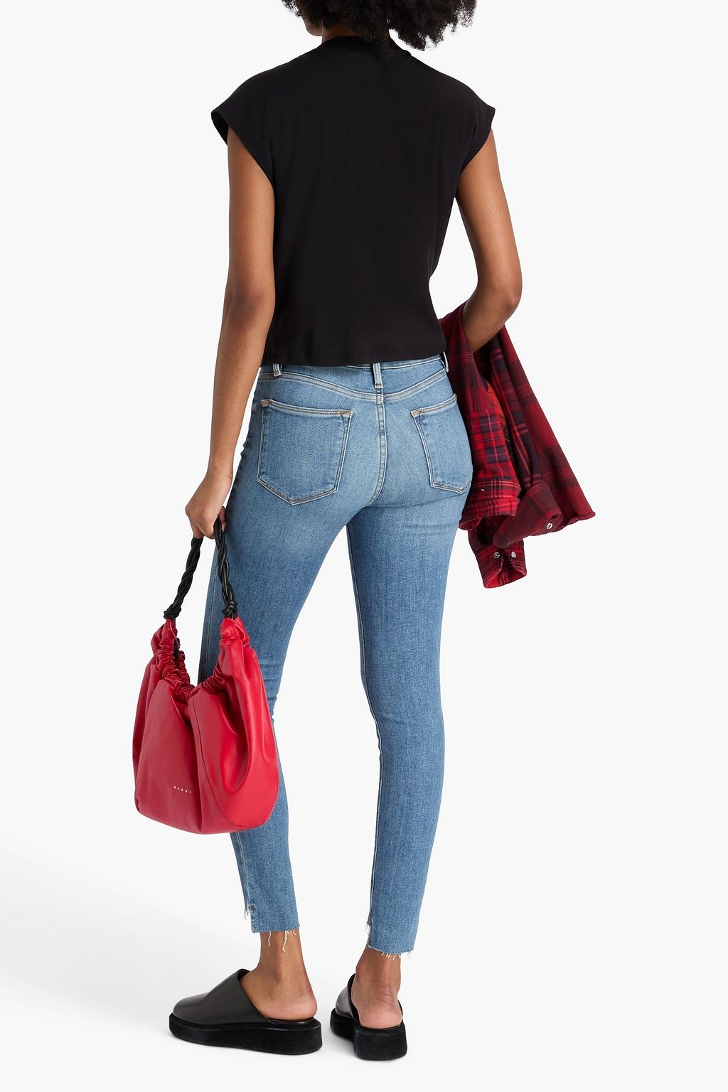 FRAME Hoch sitzende Skinny Jeans