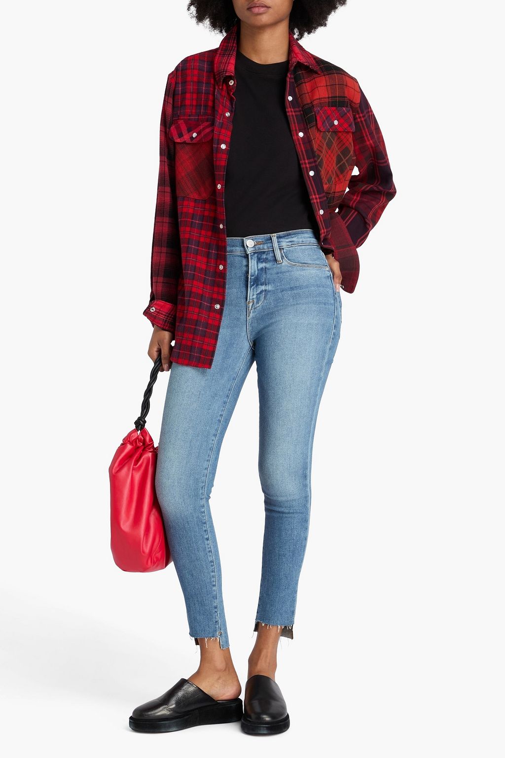FRAME Hoch sitzende Skinny Jeans