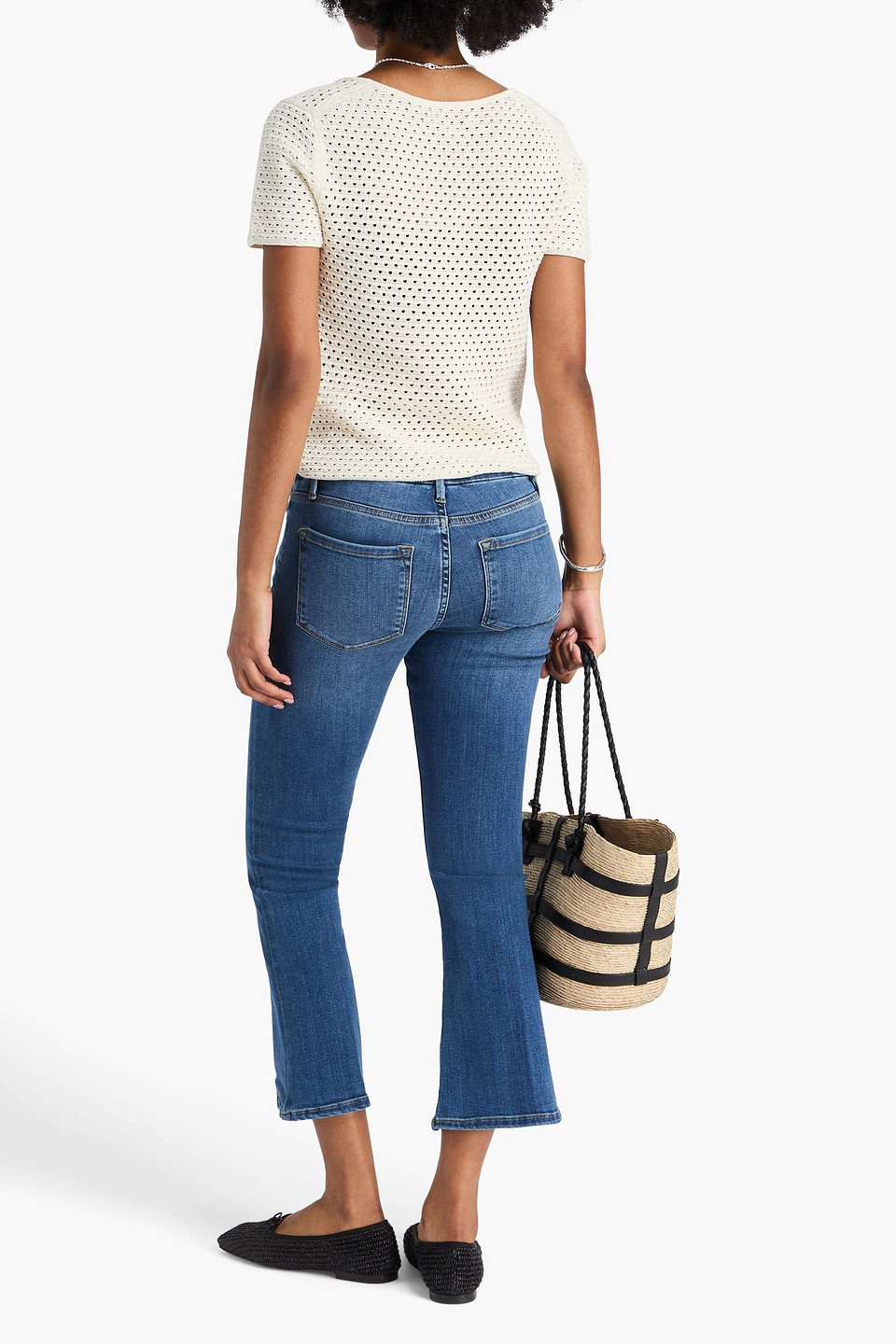 Frame Le Crop Mini Boot Cropped High-rise Bootcut Jeans