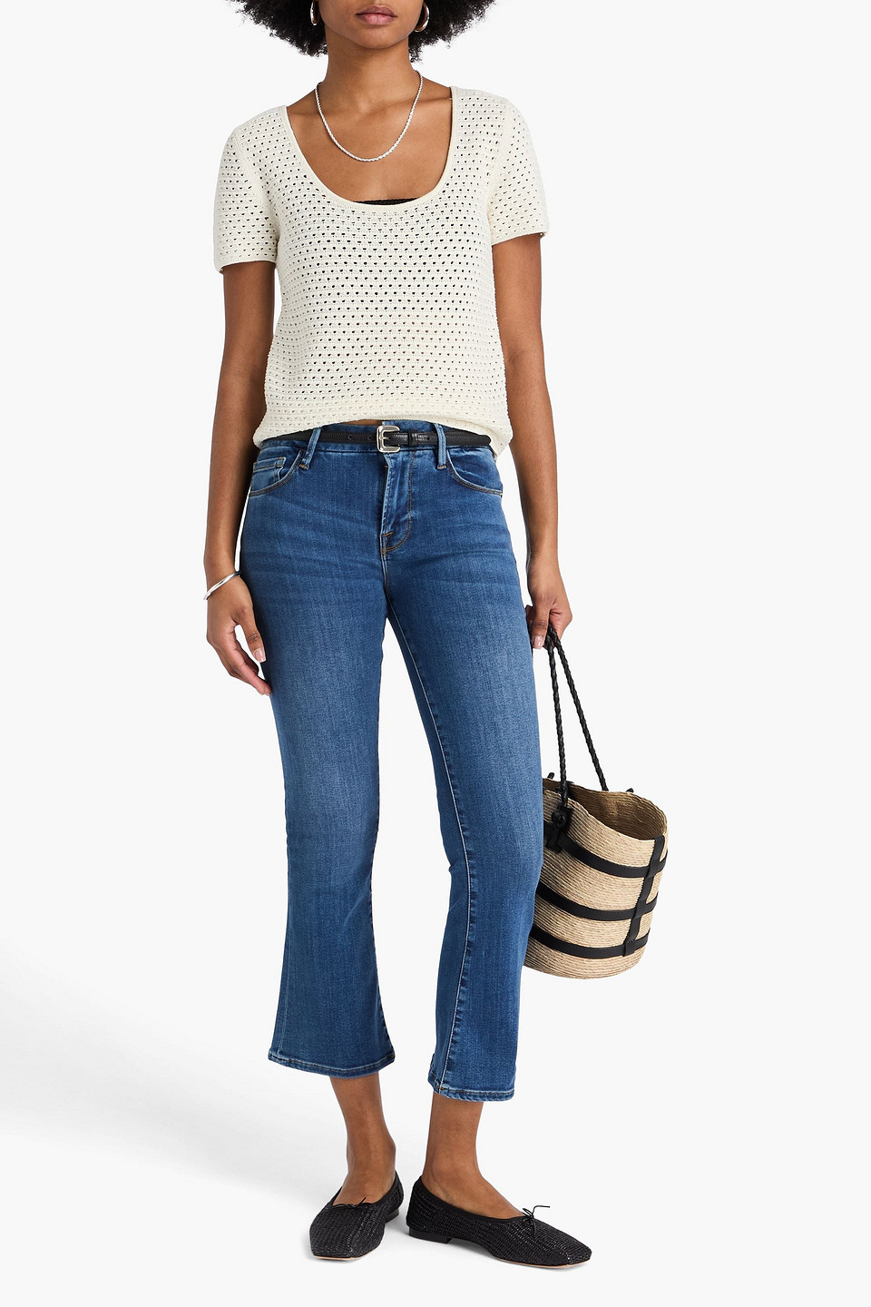 Frame Le Crop Mini Boot Cropped High-rise Bootcut Jeans
