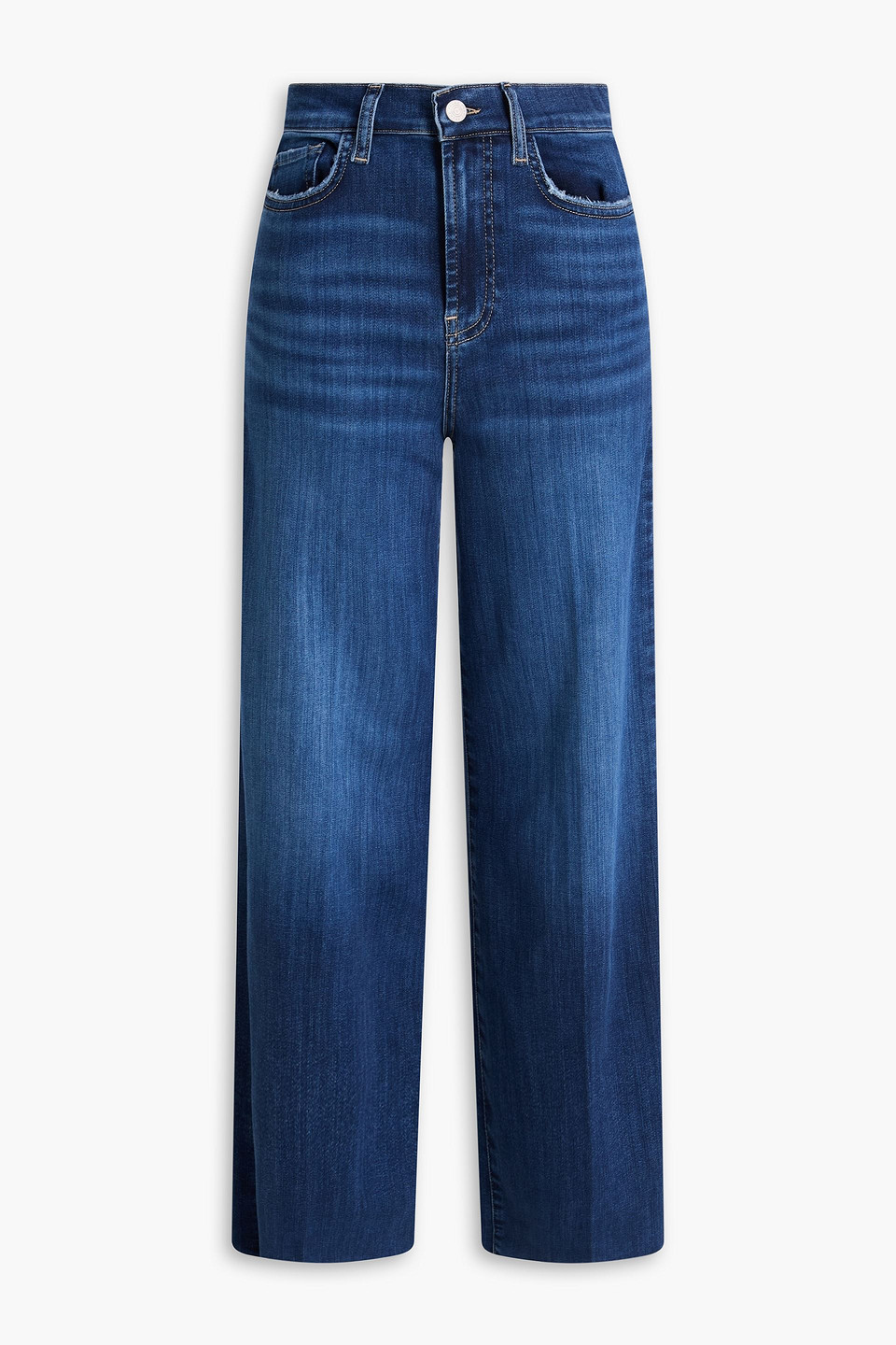 Frame Le Slim Palazzo High-rise Wide-leg Jeans In Blue
