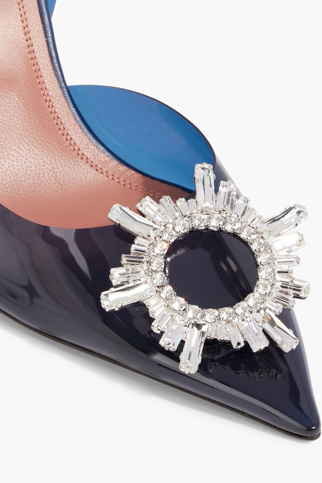 AMINA MUADDI Begum crystal-embellished PVC slingback pumps