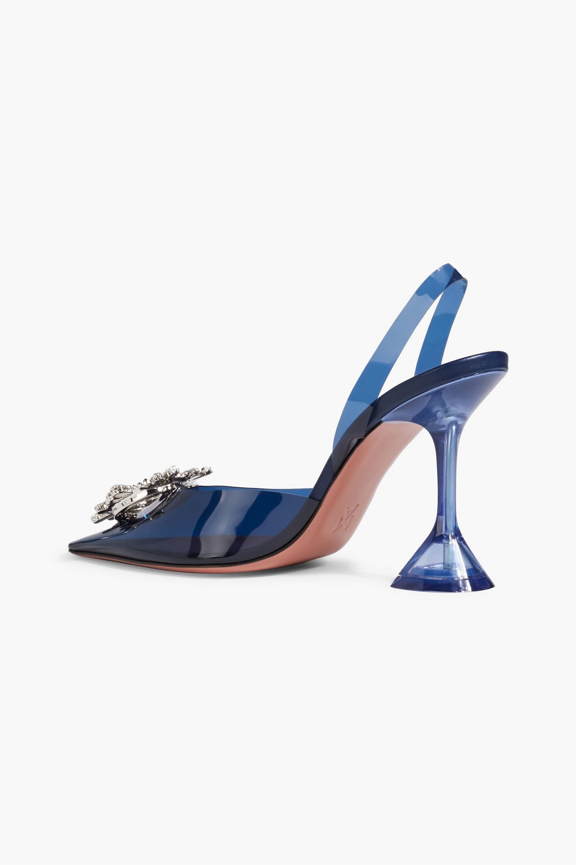 AMINA MUADDI Begum crystal-embellished PVC slingback pumps thumbnail