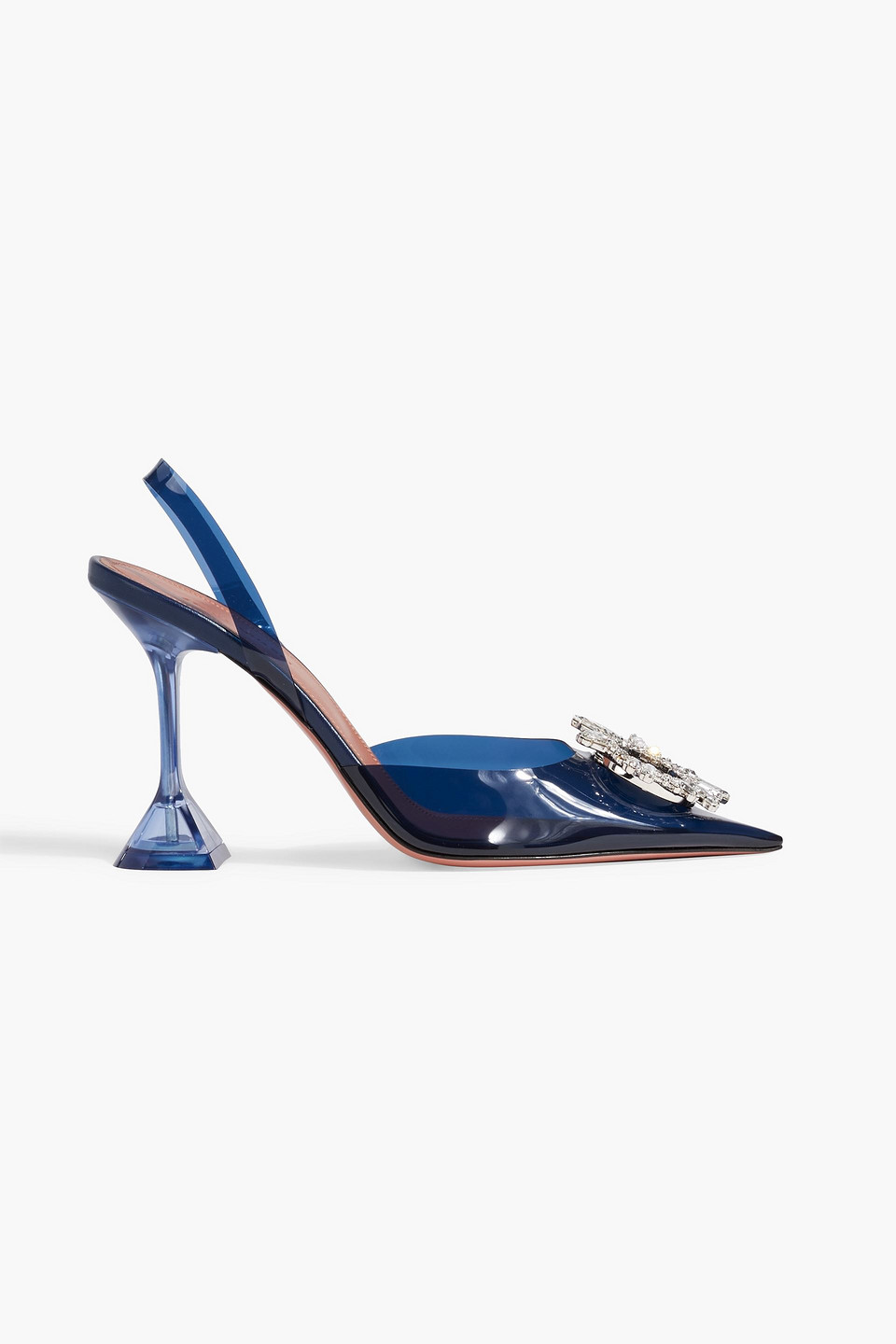 Amina Muaddi Begum Crystal-embellished Pvc Slingback Pumps