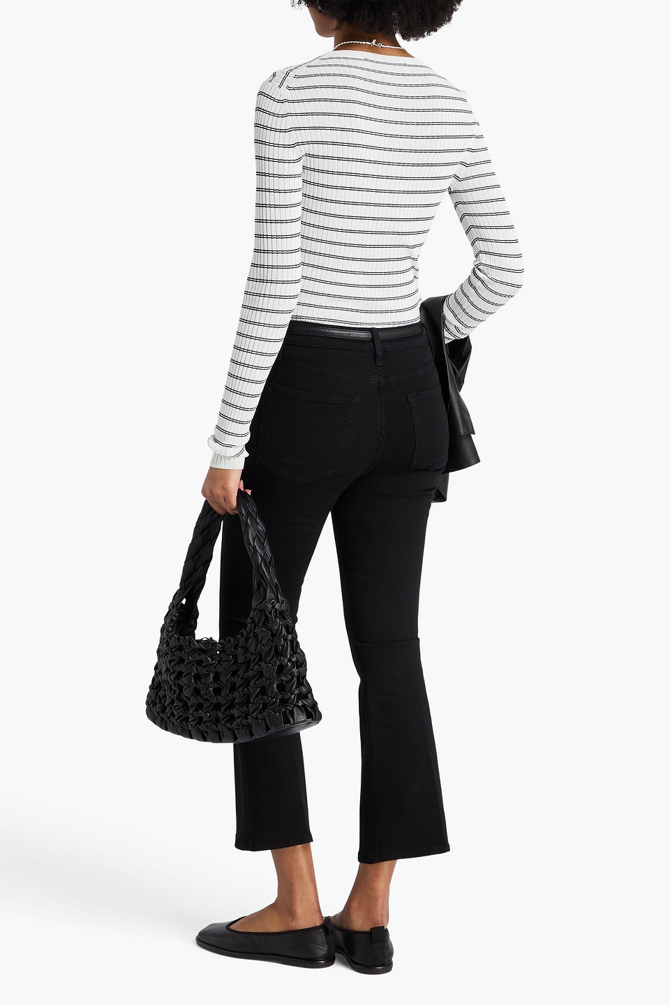 Frame - Le Crop Mini Boot Hoch Sitzende Cropped Bootcut-jeans - Schwarz - 23 