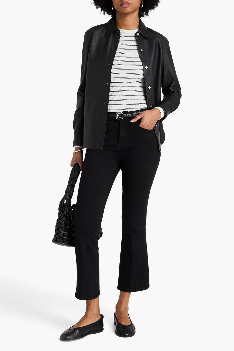  Frame - Le Crop Mini Boot Hoch Sitzende Cropped Bootcut-jeans - Schwarz - 23 