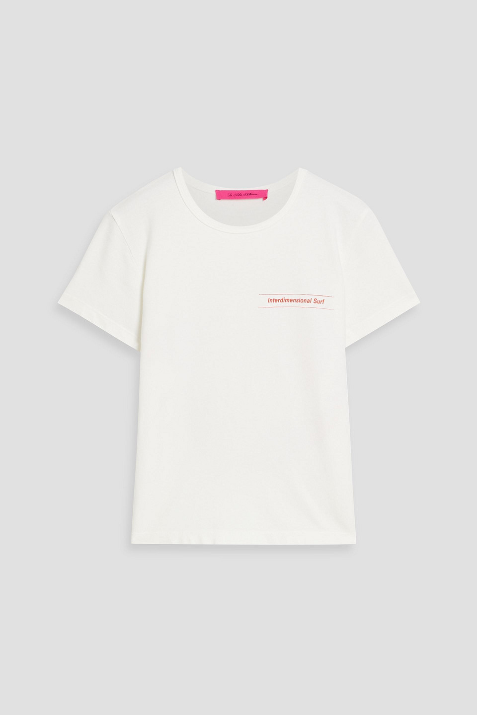 The Elder Statesman Surf-yin Printed Cotton And Cashmere-blend Jersey T-shirt In White