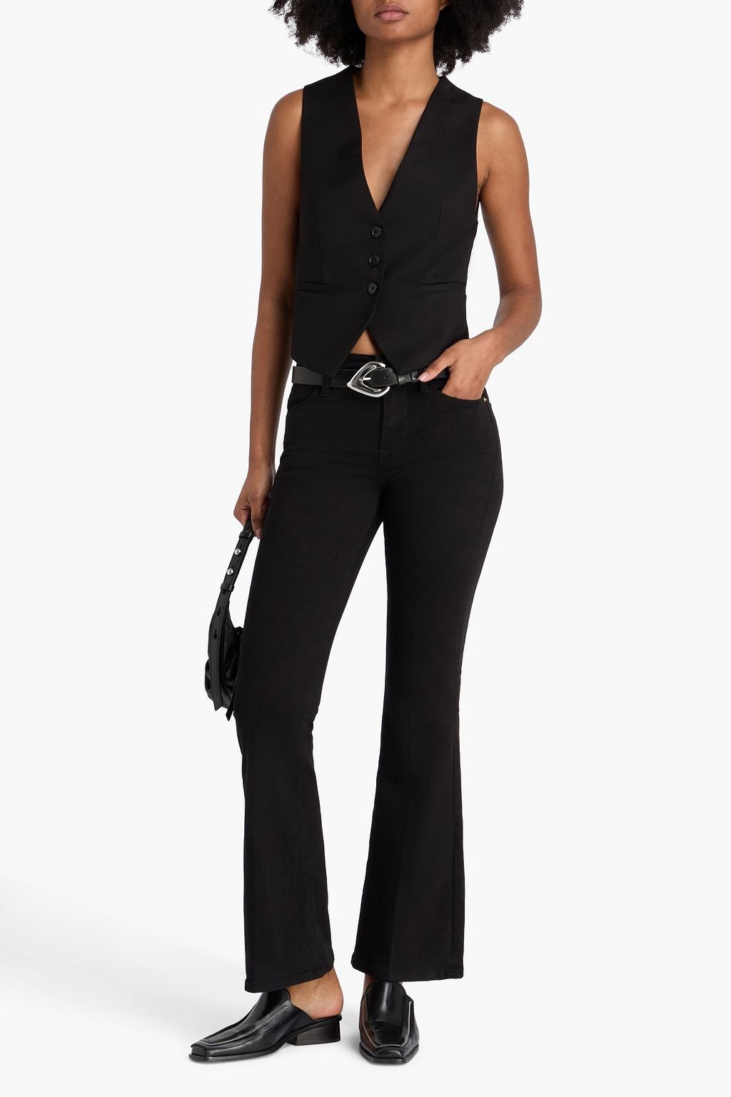 FRAME Le Pixie hoch sitzende Schlagjeans