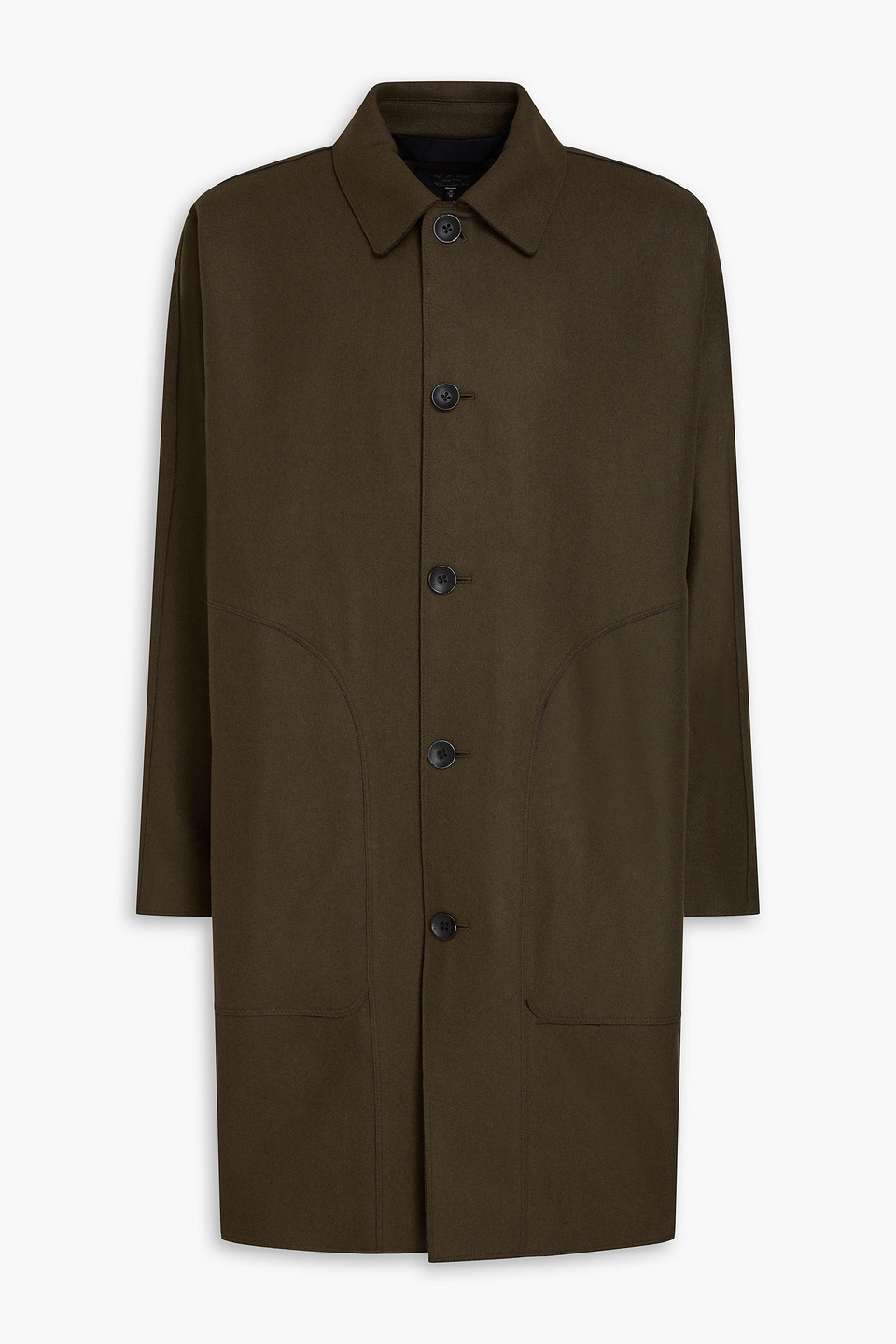 Rag & Bone Marshall Felt Coat In Burgundy