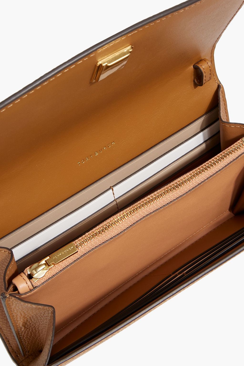 TORY BURCH Robinson pebbled-leather wallet