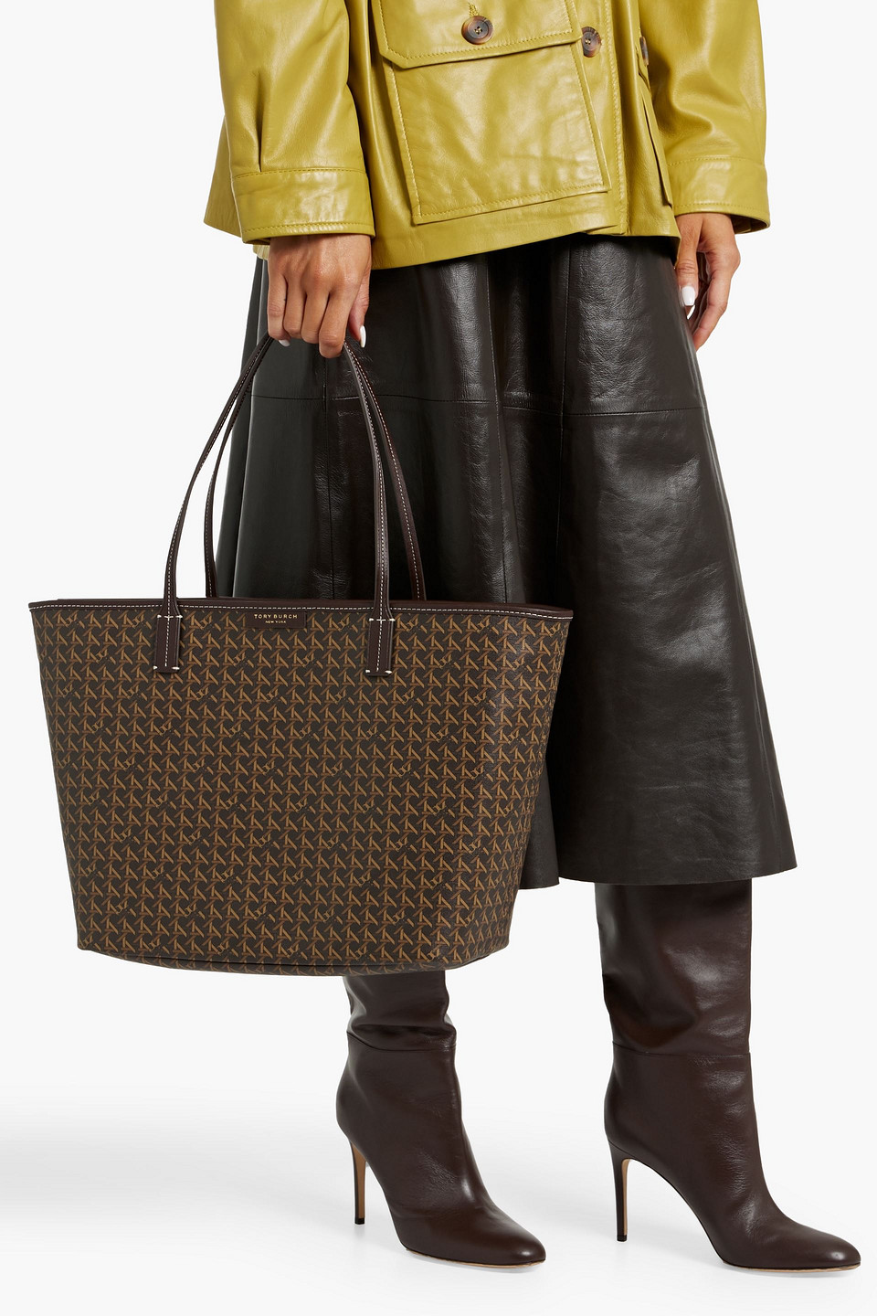 TORY BURCH EVER READY PRINTED COATED-CANVAS TOTE