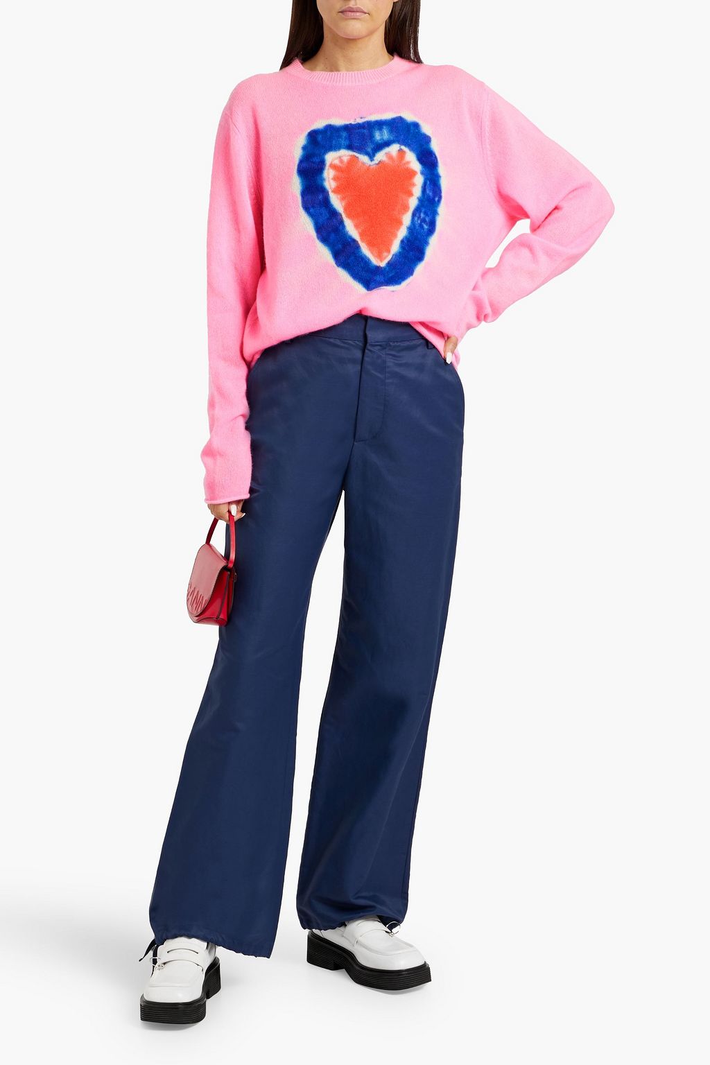 THE ELDER STATESMAN Heart Dye intarsia cashmere sweater