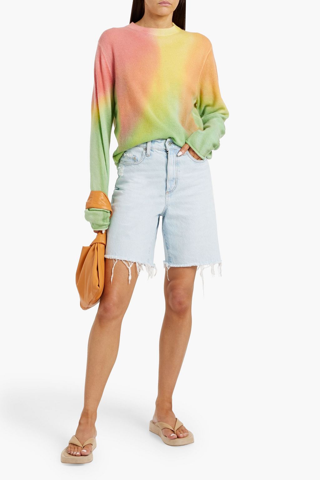 THE ELDER STATESMAN Wave Aura tie-dyed intarsia cashmere sweater