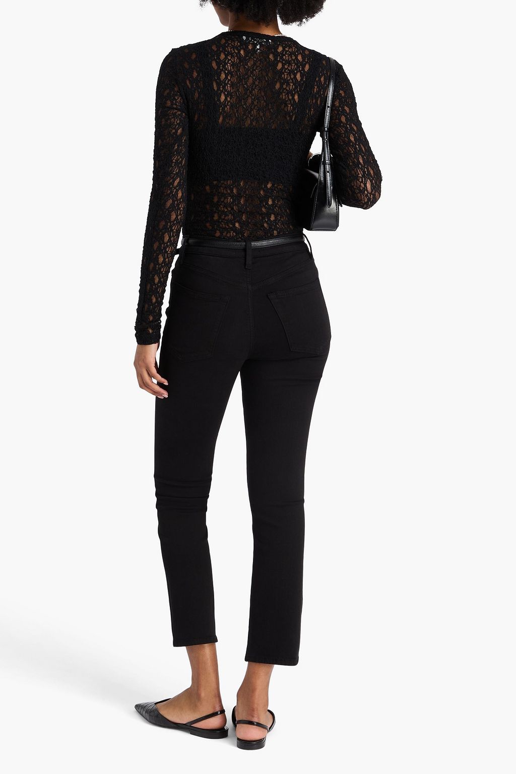 FRAME Hoch sitzende Jeans „Le High Straight“ mit geradem Bein