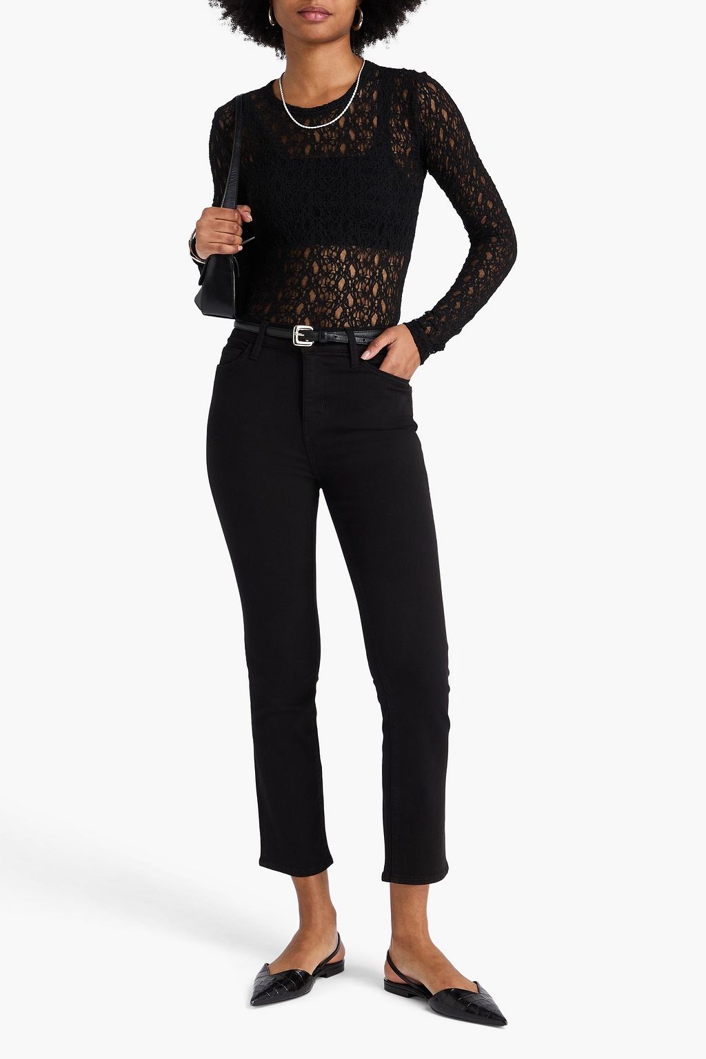 FRAME Hoch sitzende Jeans „Le High Straight“ mit geradem Bein
