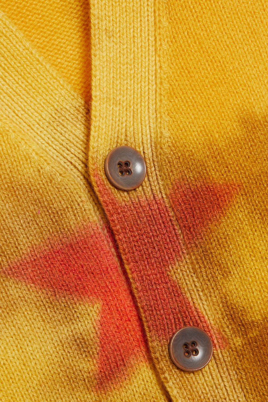 THE ELDER STATESMAN Printed cashmere cardigan