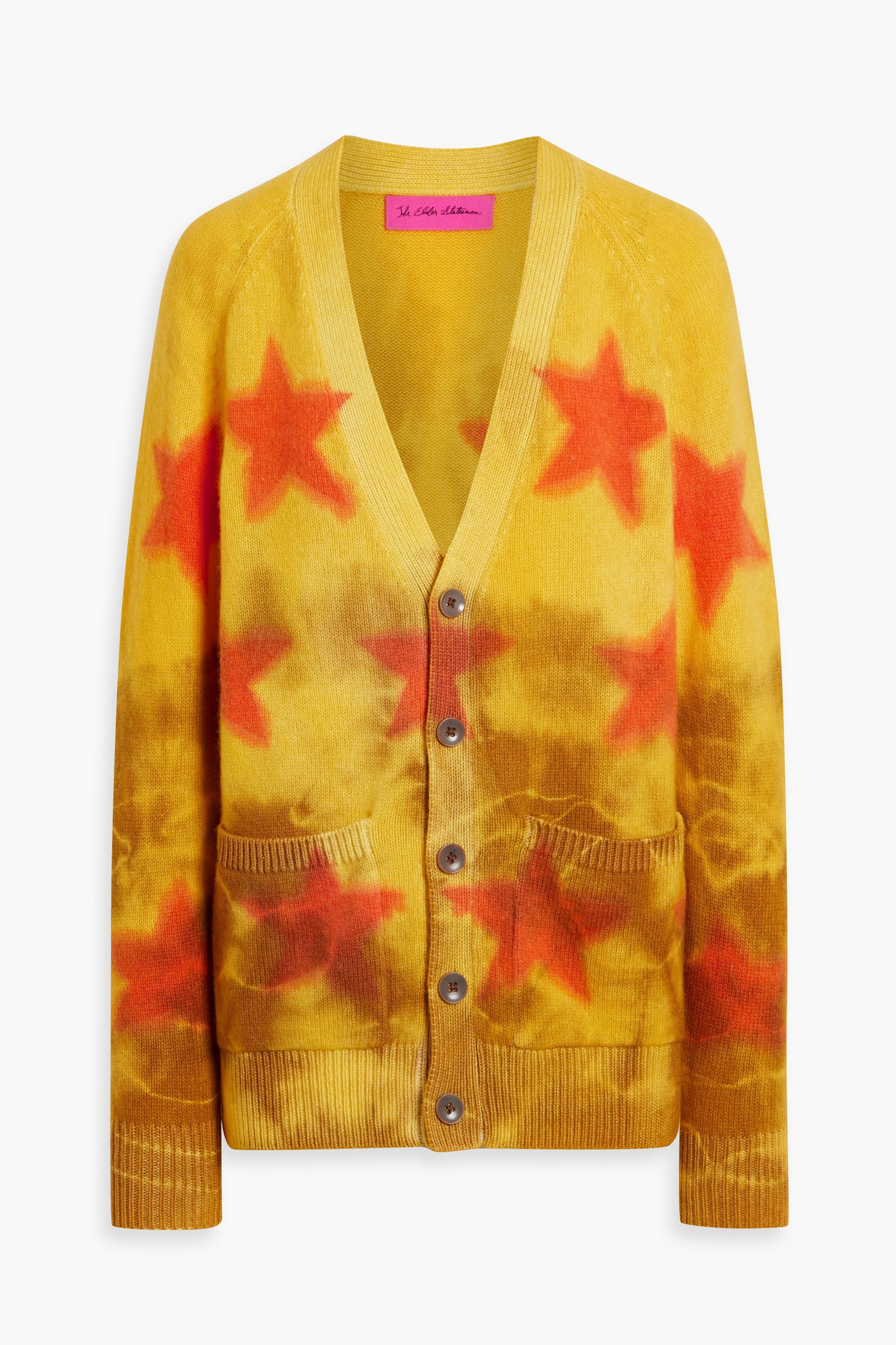 The Elder Statesman Printed cashmere cardigan thumbnail