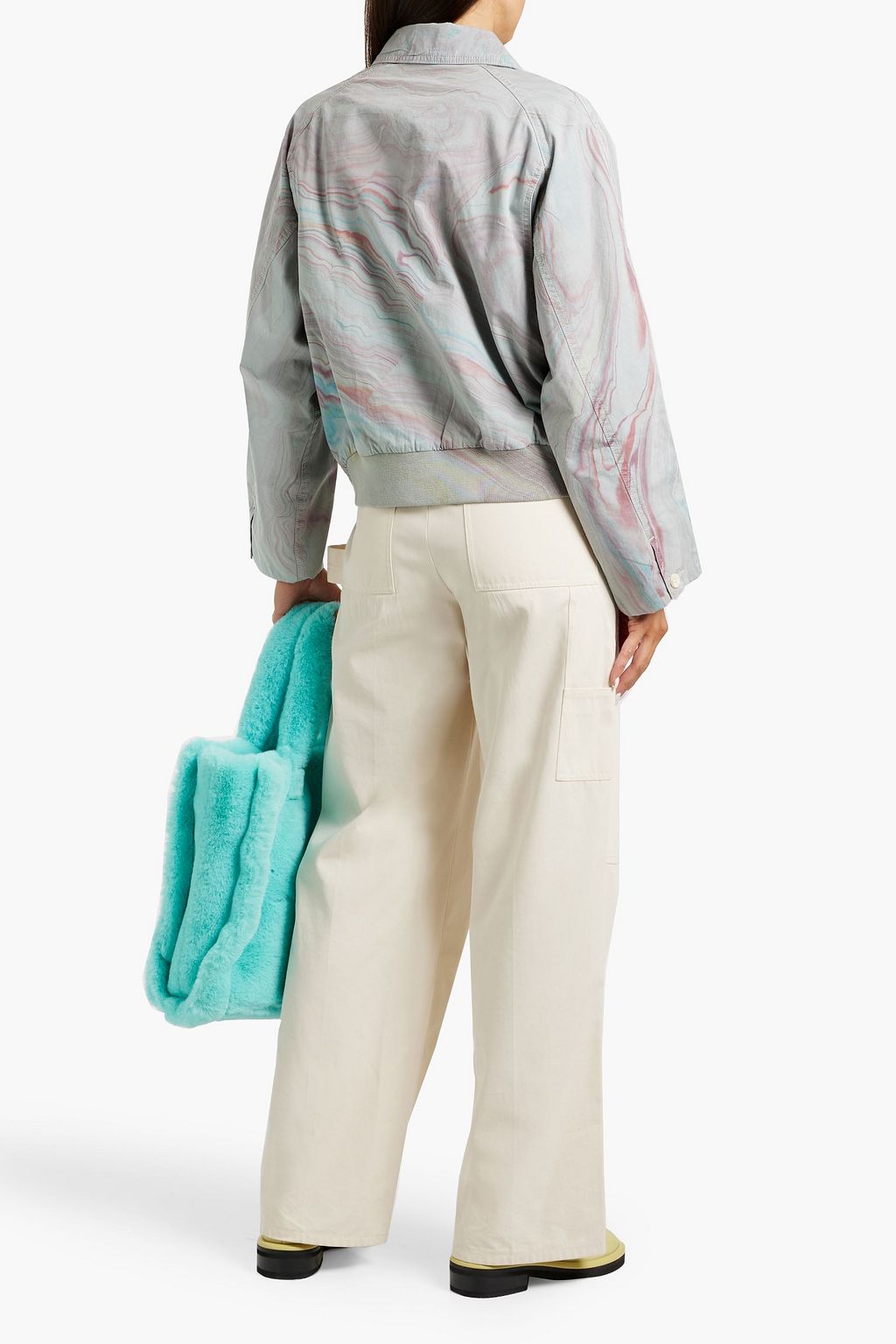 THE ELDER STATESMAN Printed cotton-twill jacket