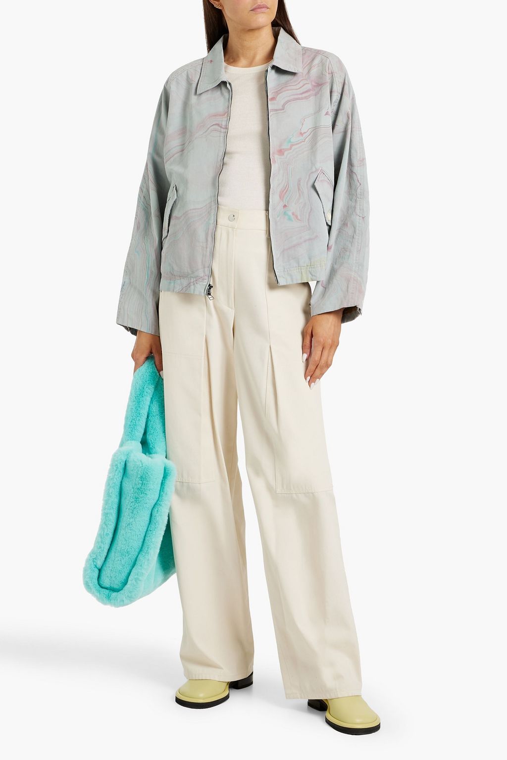 THE ELDER STATESMAN Printed cotton-twill jacket