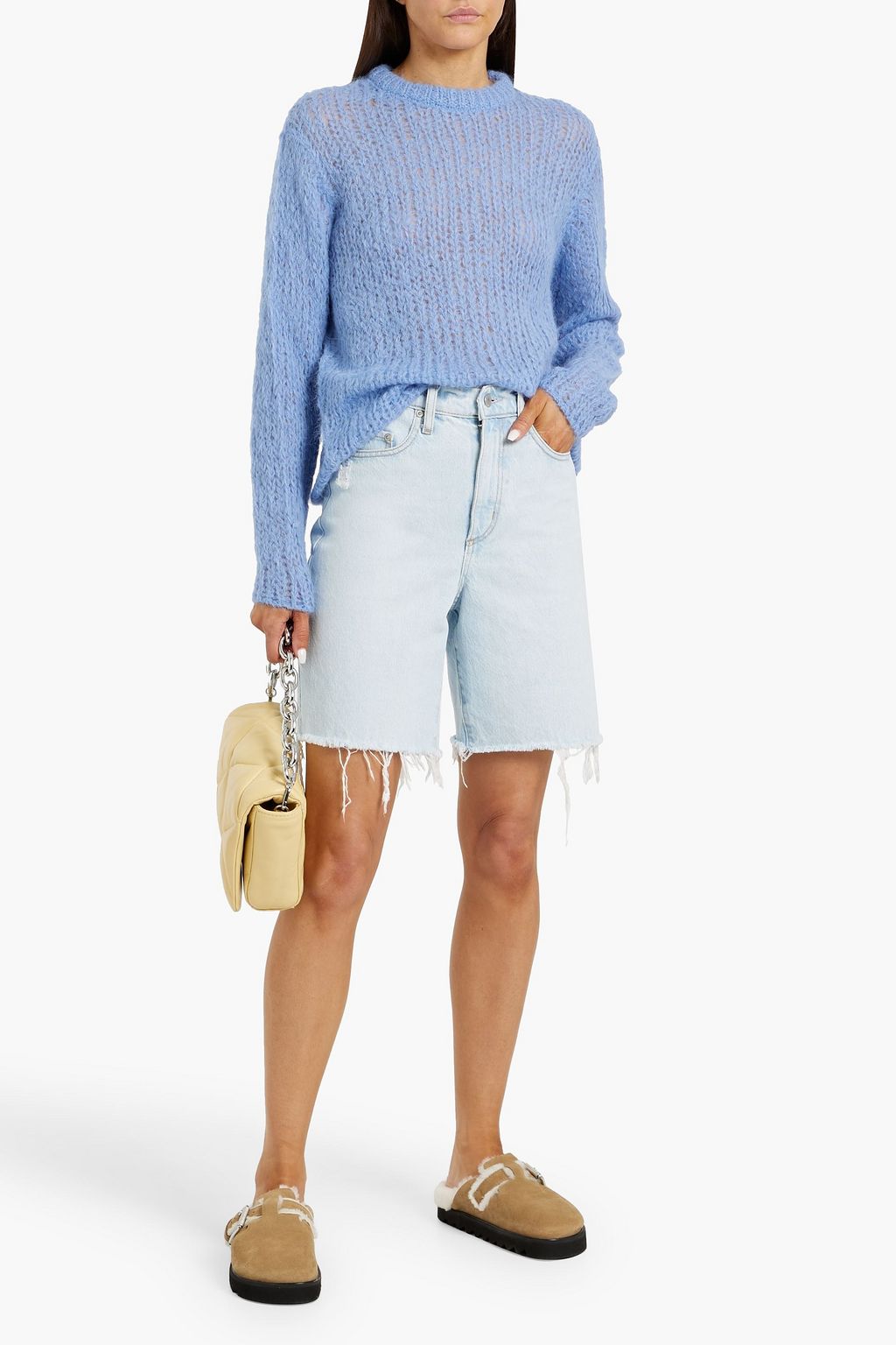 THE ELDER STATESMAN Thistle alpaca-blend sweater