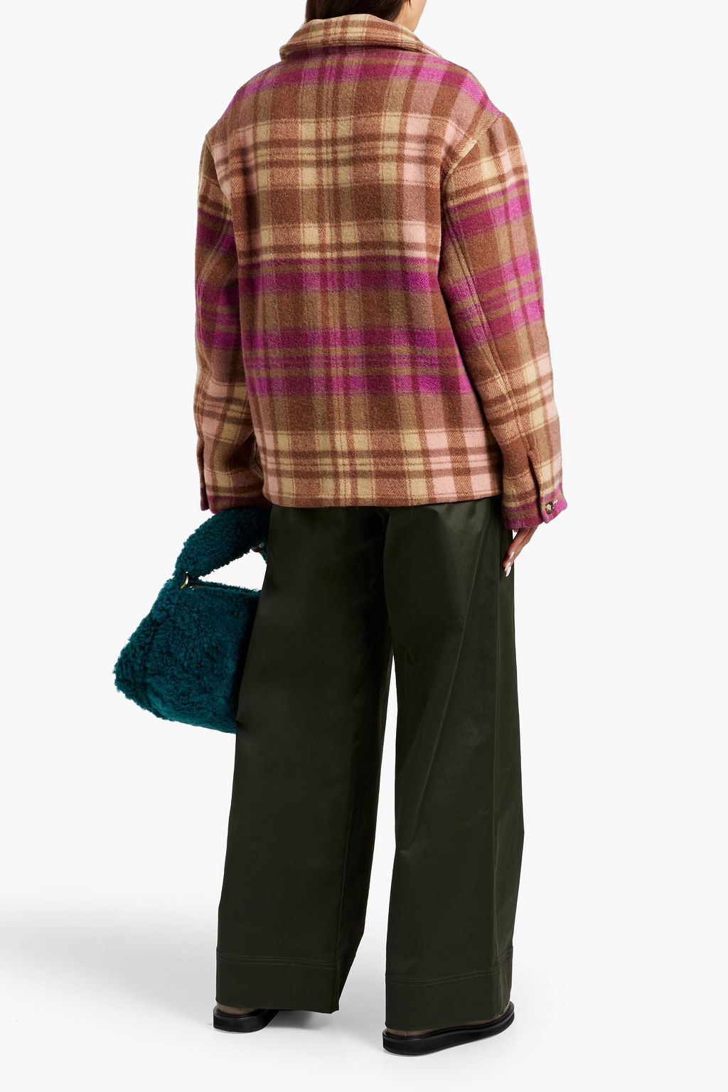 THE ELDER STATESMAN Checked cashmere-felt jacket