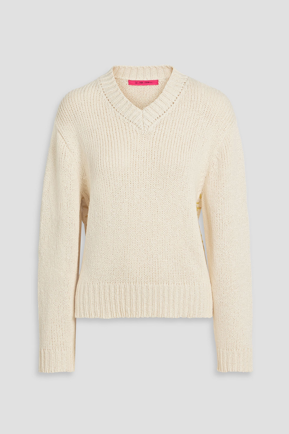 The Elder Statesman Nora Cotton Sweater In Neutral
