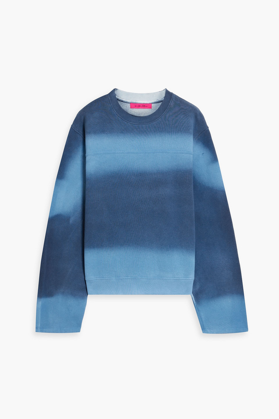 The Elder Statesman Daily Spray Sweatshirt Aus Fleece Aus Einer Baumwoll-kaschmirmischung Mit Batikmuster In Blue