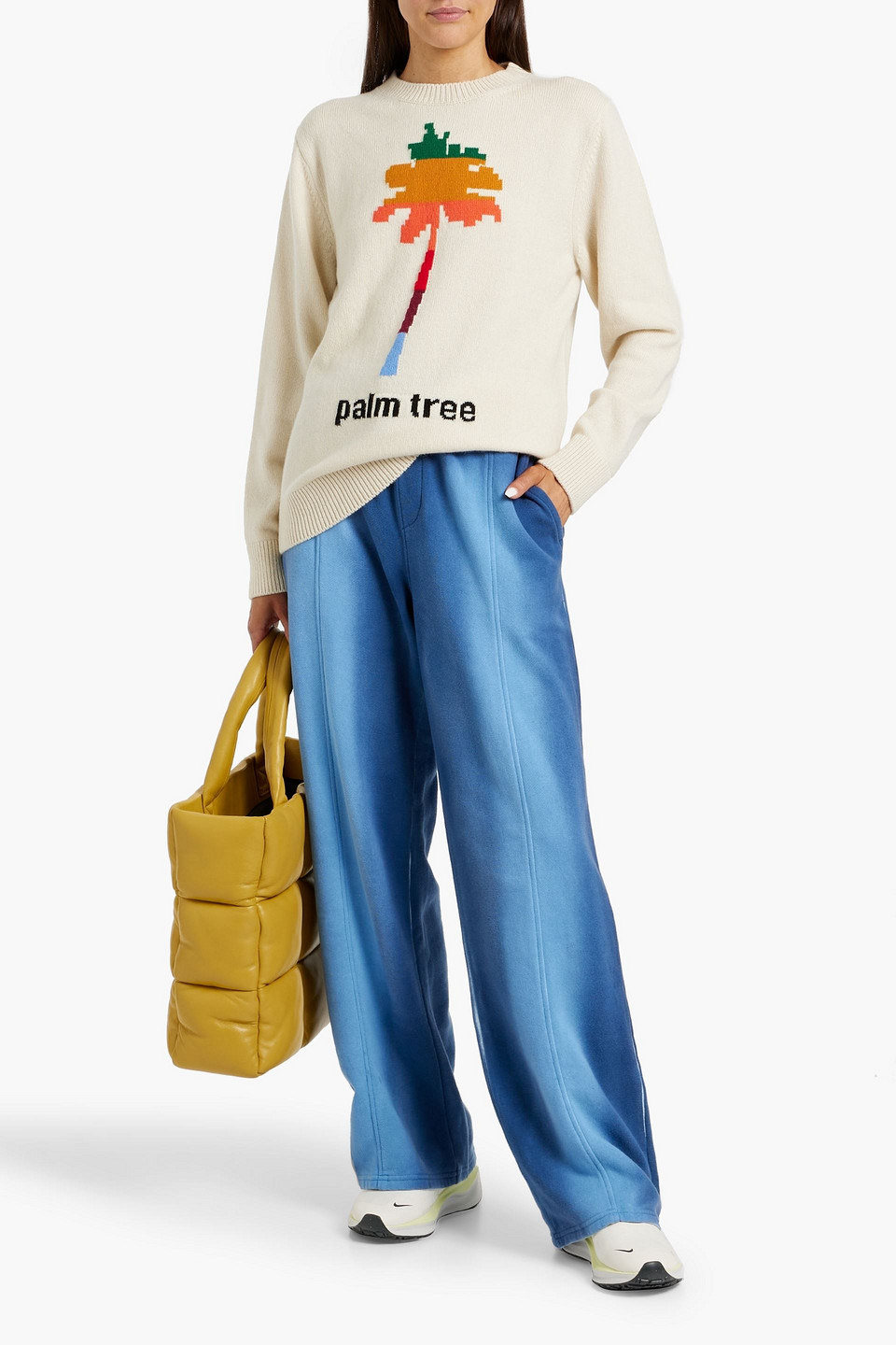 The Elder Statesman Pullover Aus Kaschmir Mit Intarsienmuster In Neutral