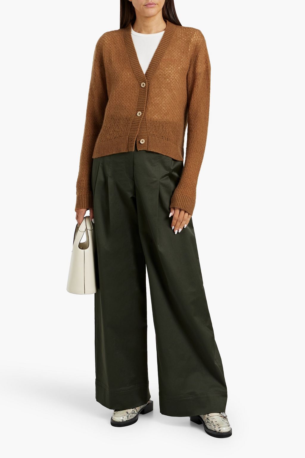THE ELDER STATESMAN Ribbed cashmere cardigan