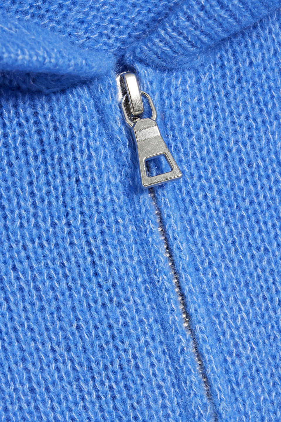 The Elder Statesman Nimbus Cashmere And Cotton-blend Zip-up Hoodie In Blue