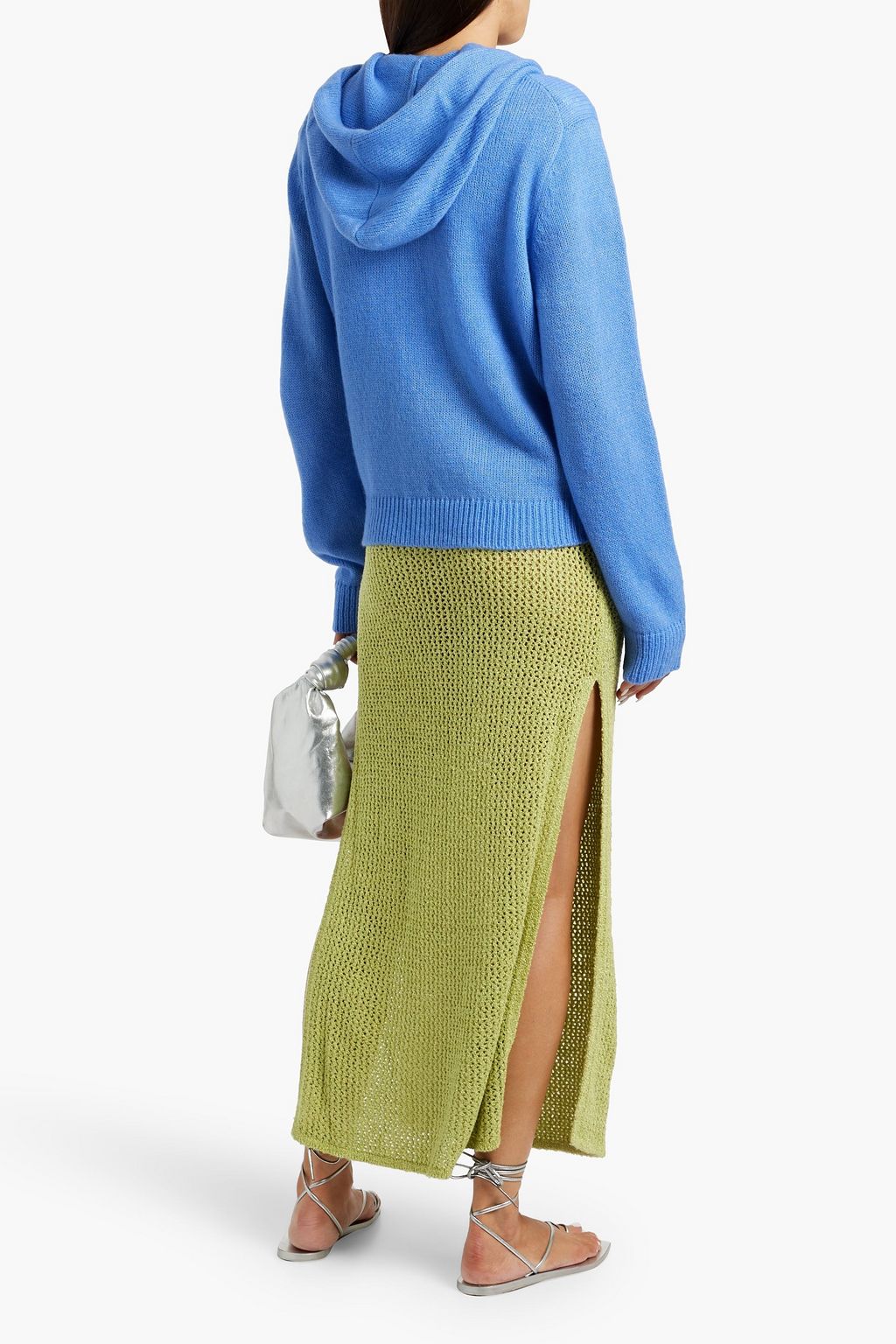 THE ELDER STATESMAN Nimbus cashmere and cotton-blend zip-up hoodie