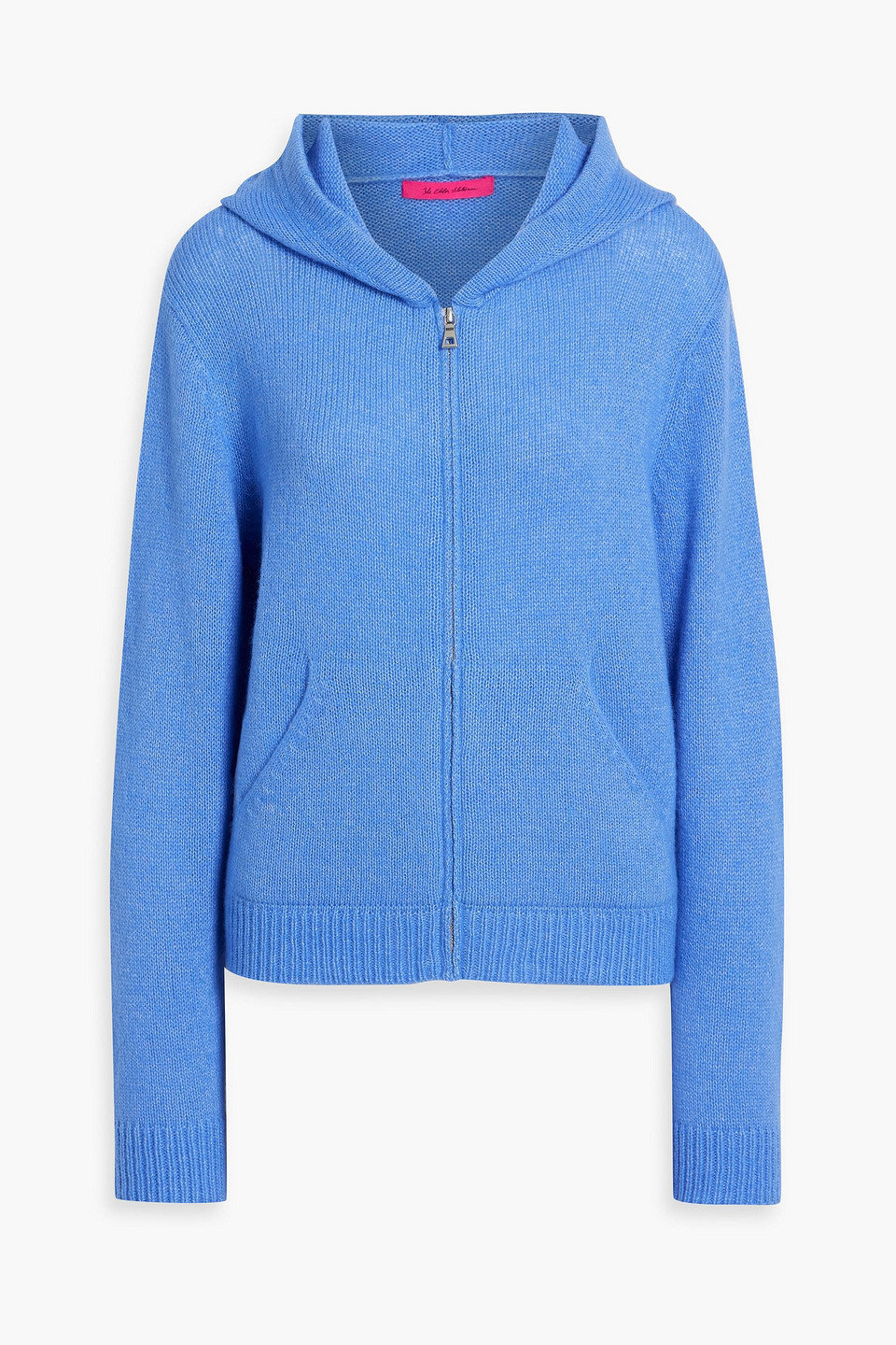 The Elder Statesman Nimbus Cashmere And Cotton-blend Zip-up Hoodie In Blue