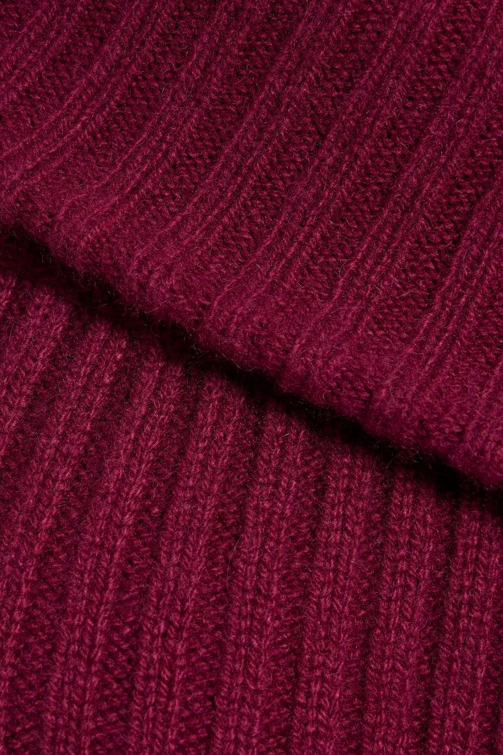 THE ELDER STATESMAN Off-the-shoulder ribbed cashmere sweater