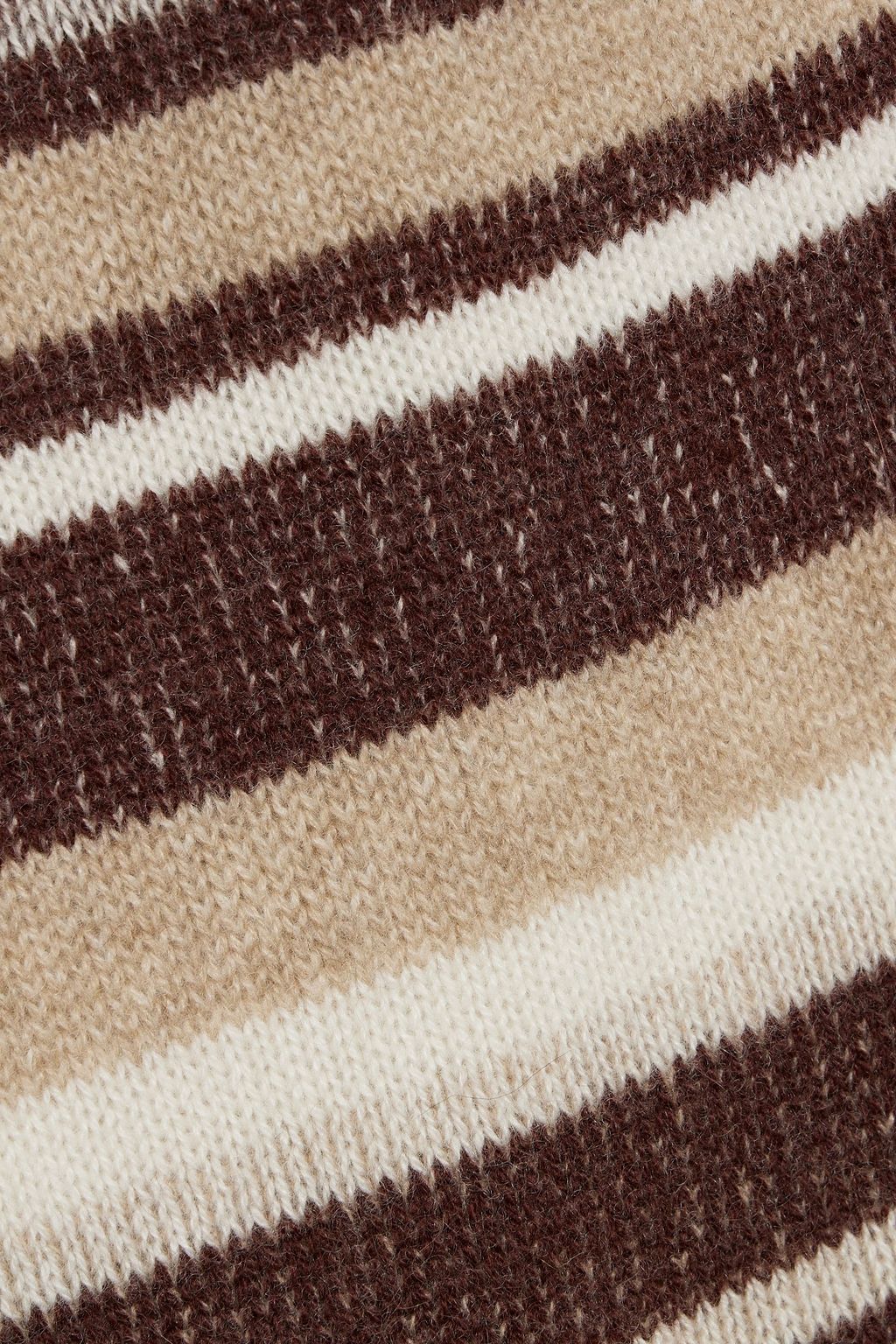 THE ELDER STATESMAN Belted striped cashmere cardigan