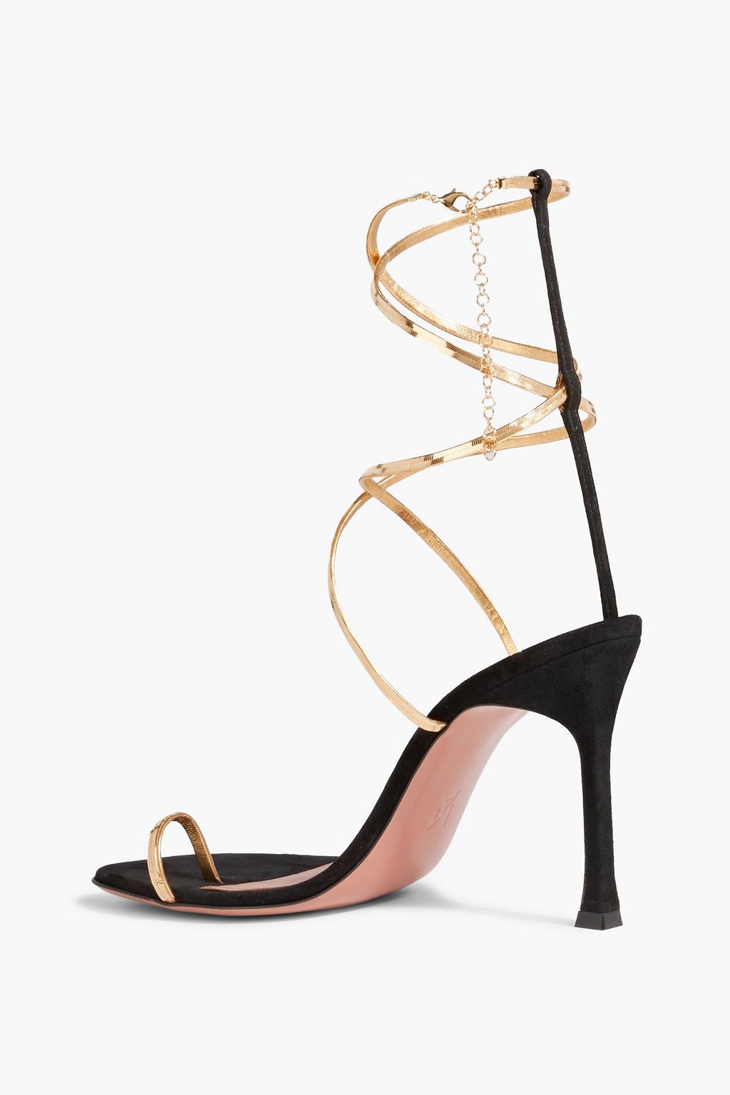 AMINA MUADDI Henson chain-embellished suede sandals