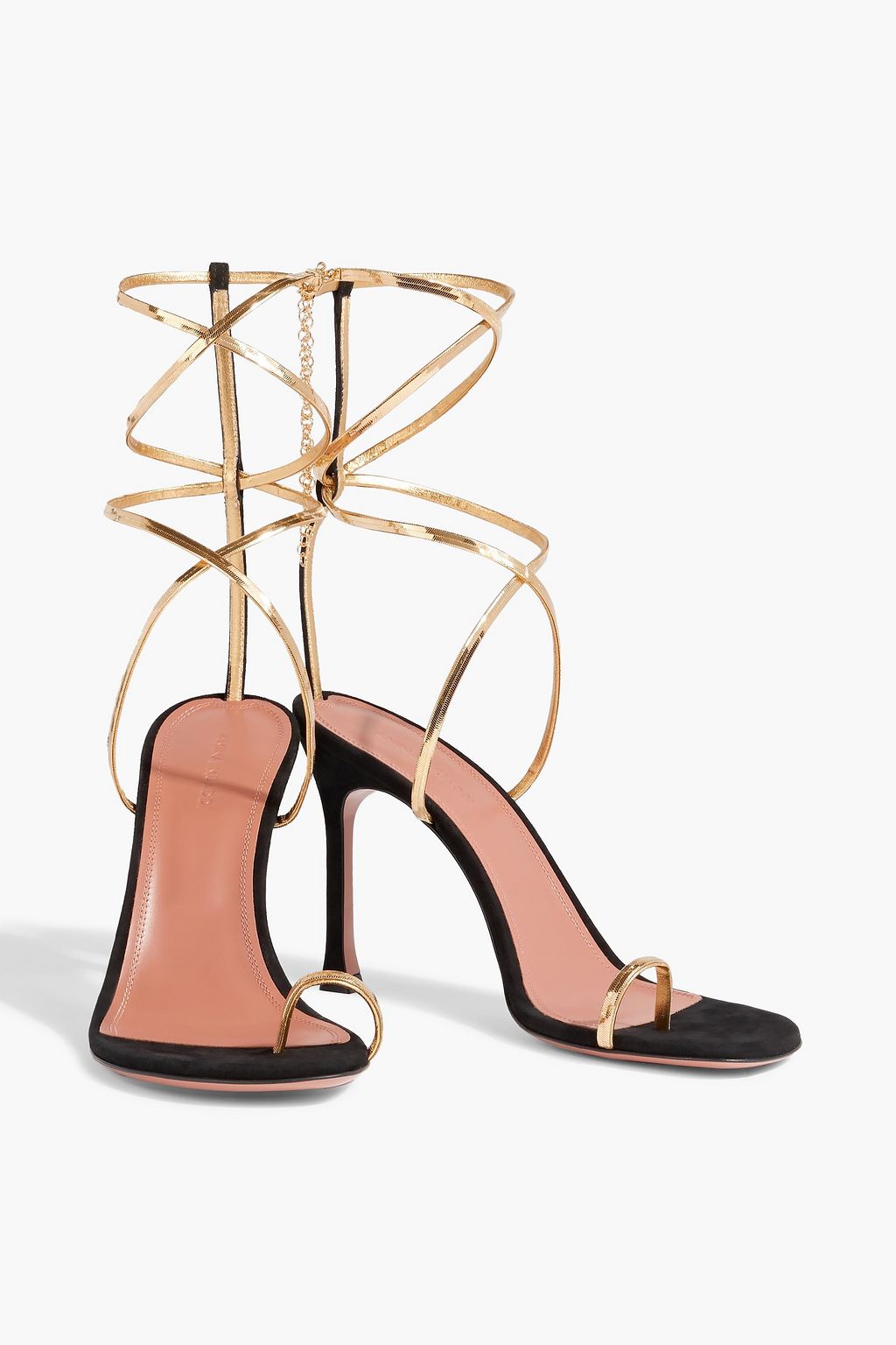 AMINA MUADDI Henson chain-embellished suede sandals