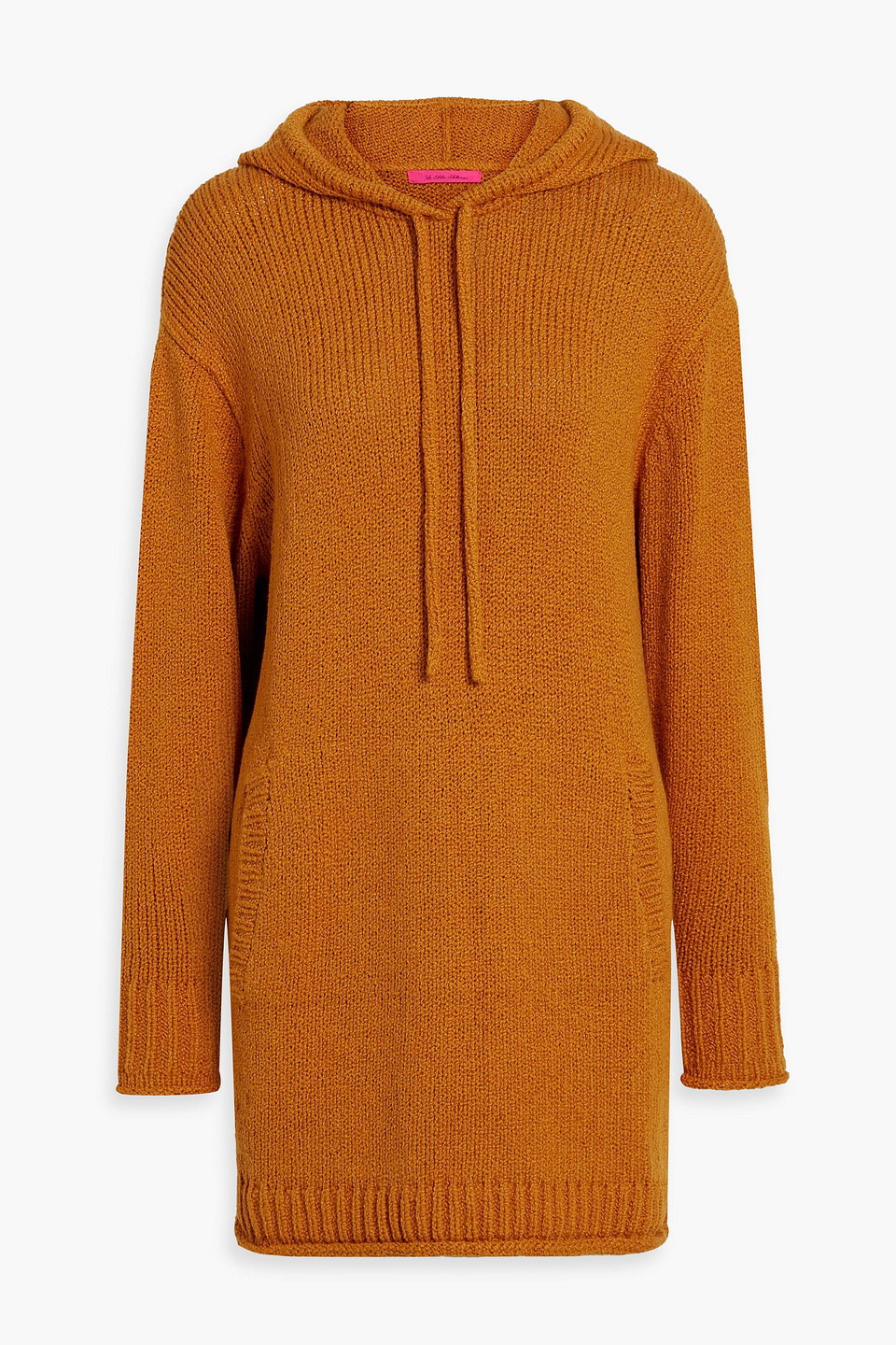The Elder Statesman Nora Bouclé-knit Cotton Hoodie In Orange