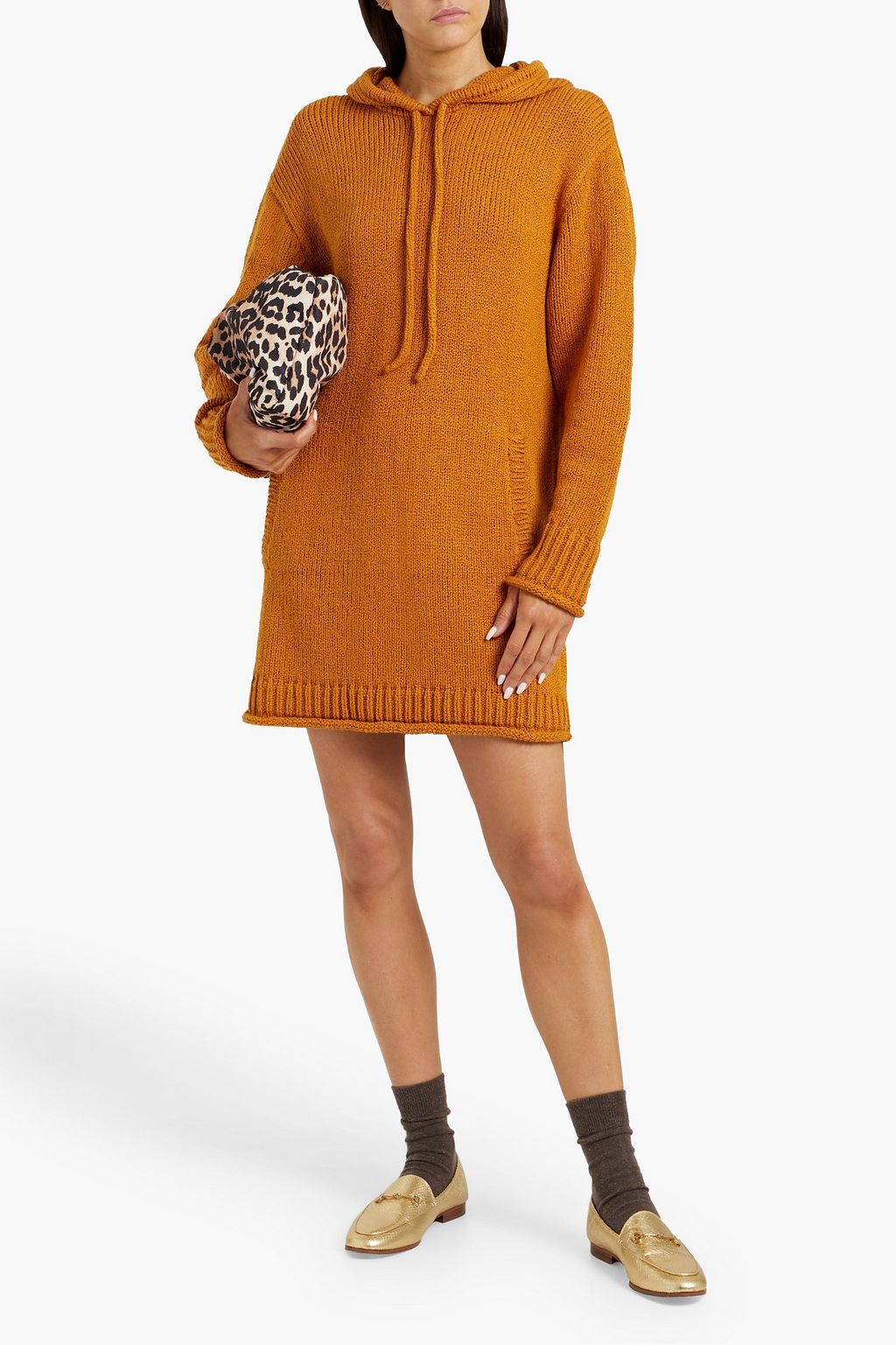 THE ELDER STATESMAN Nora Hoodie aus Baumwolle in Bouclé-Strick