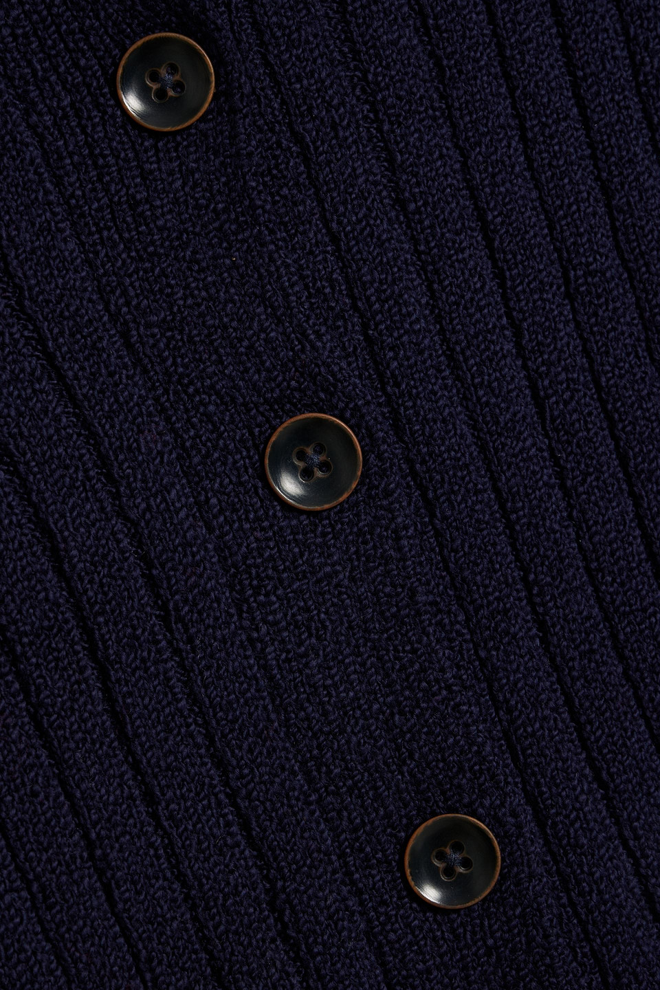 The Elder Statesman Nora Ribbed Cotton Cardigan In Blue