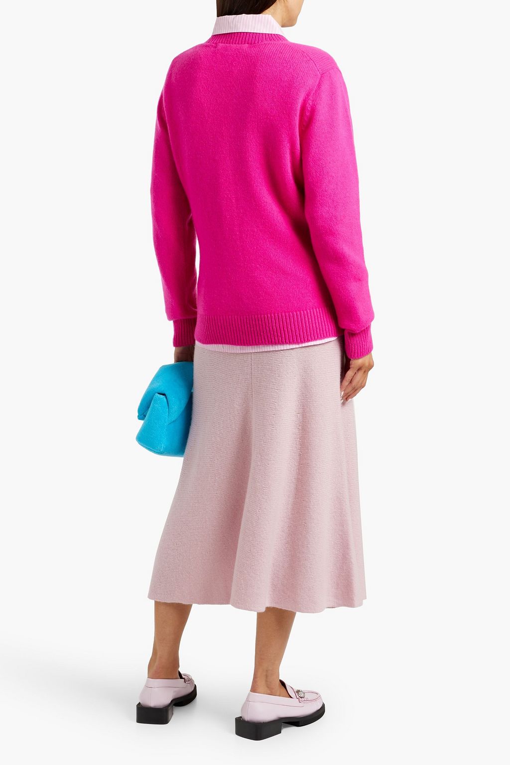THE ELDER STATESMAN Cashmere midi skirt