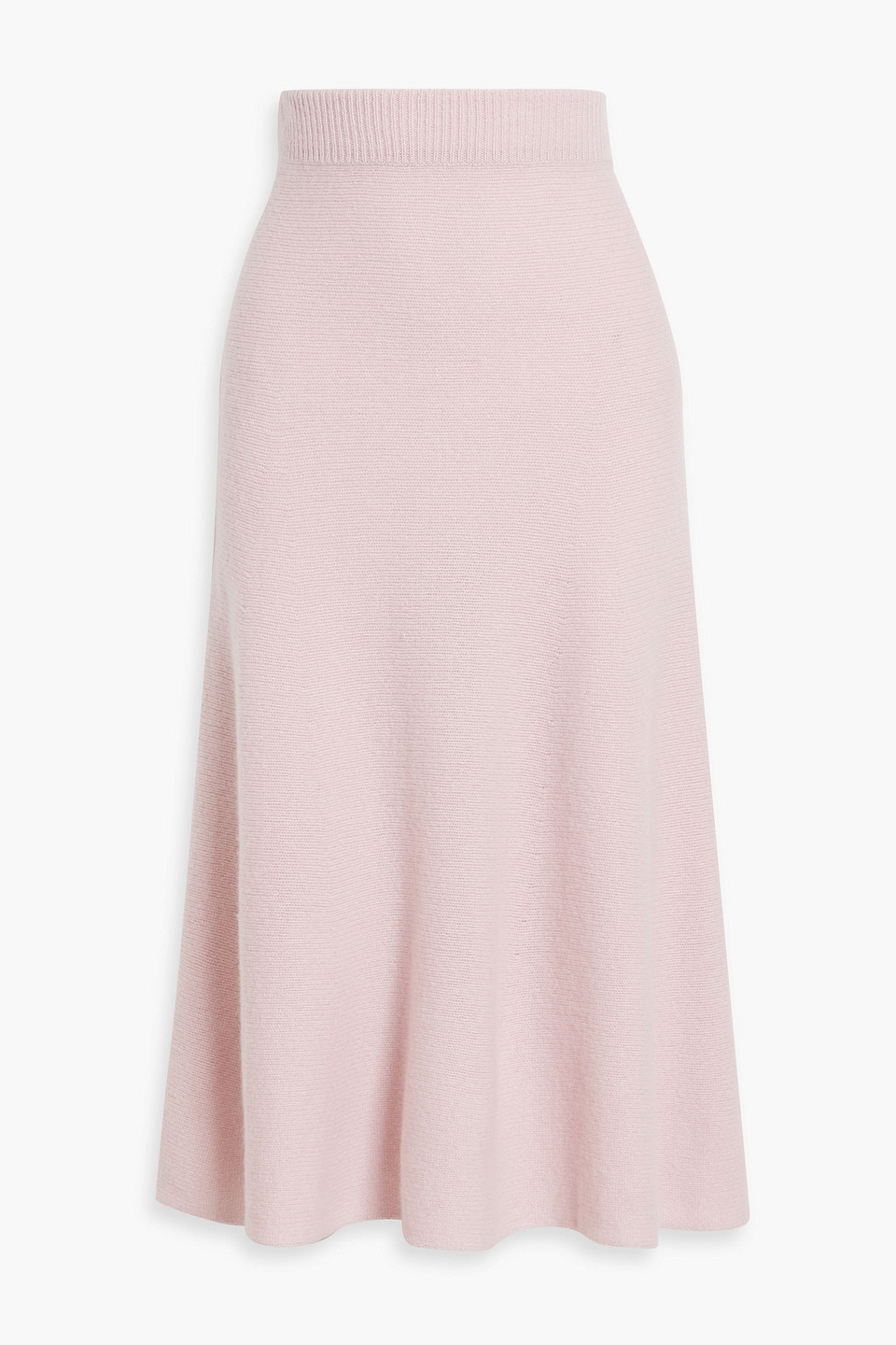 The Elder Statesman Cashmere Midi Skirt In Pink